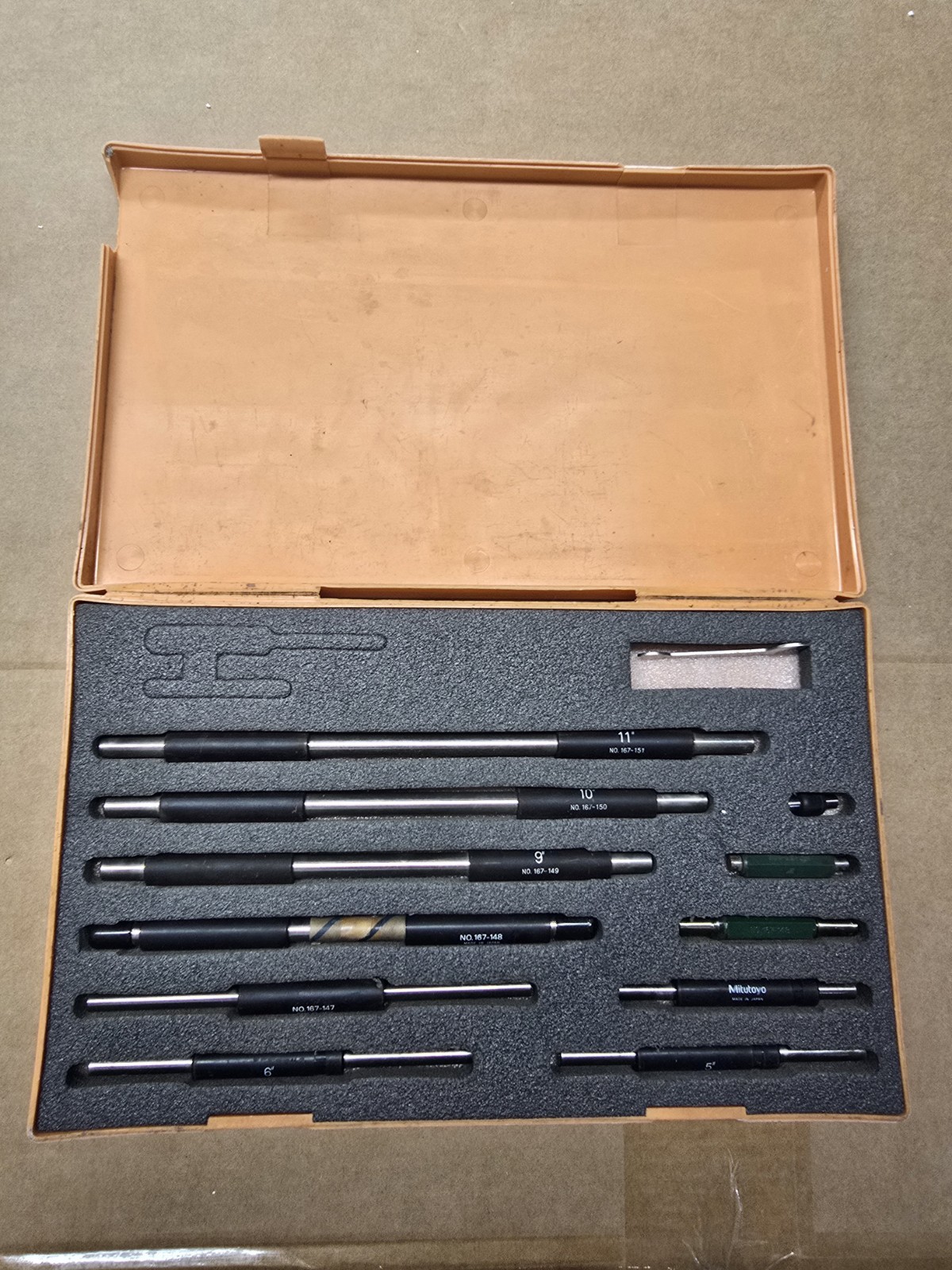 Mitutoyo Micrometer Standards 1”-11” 11pc Set