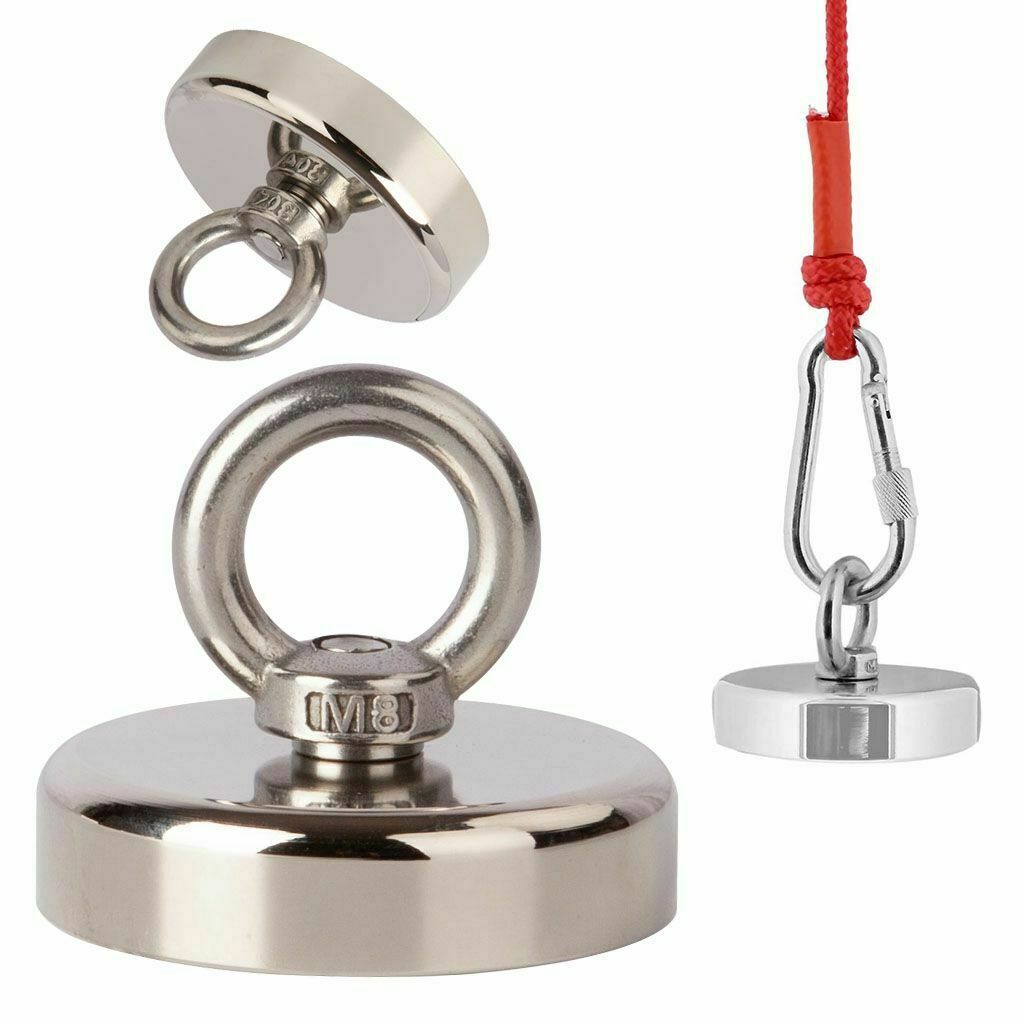 600 LBS PULL FORCE FISHING MAGNET HEAVY DUTY STRONG NEODYMIUM MAGNET US