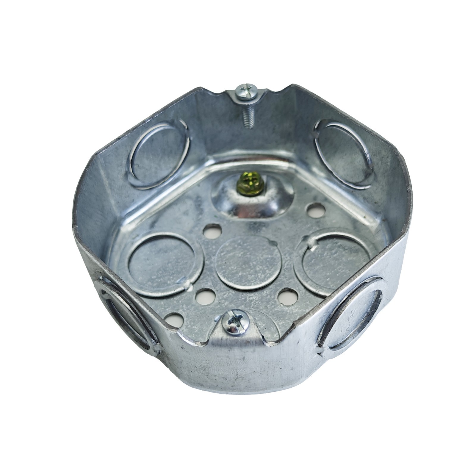 Octagon Electrical Box Steel 15.5 cu. in. Capacity Gray Silver 4 in. MKO Lot