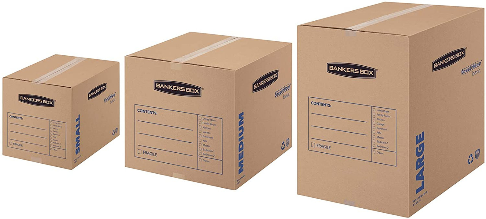 15-Pack Small Moving Boxes with Pre-Printed Labels – 16.5″x12.25″x12.67
