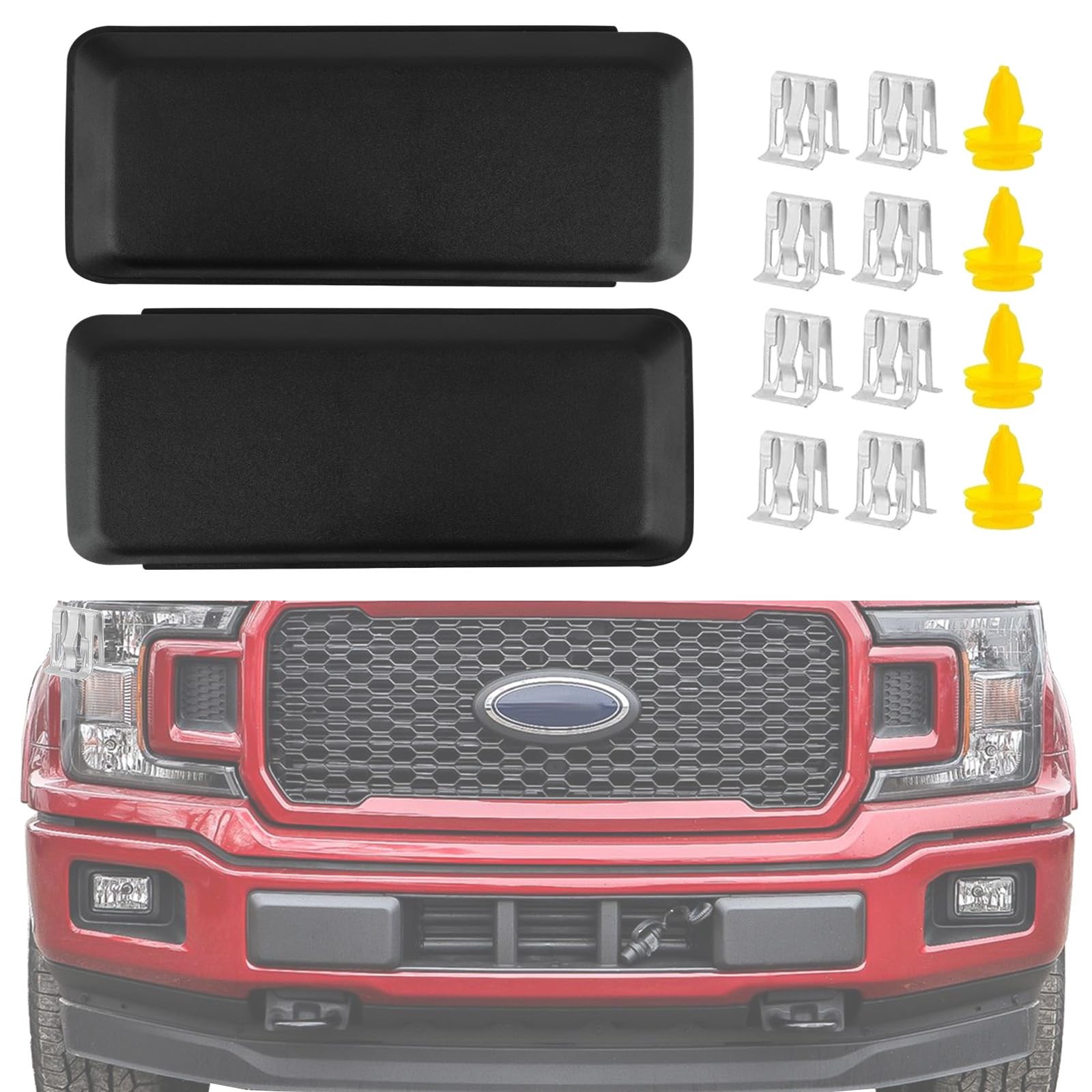 for Front Left Driver & Right Passenger Side Bumper Guard Pad Cap Inserts End…