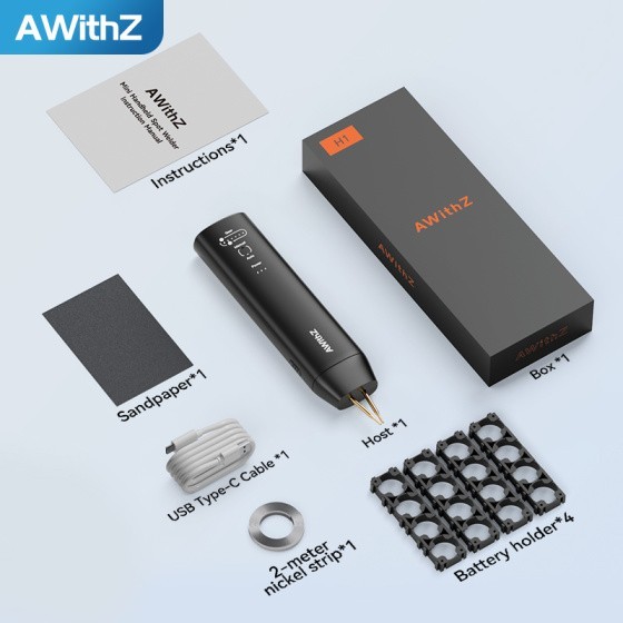 AWithZ H1 Portable Handheld Spot Welder 11 Gears for 18650 Battery DIY Welding