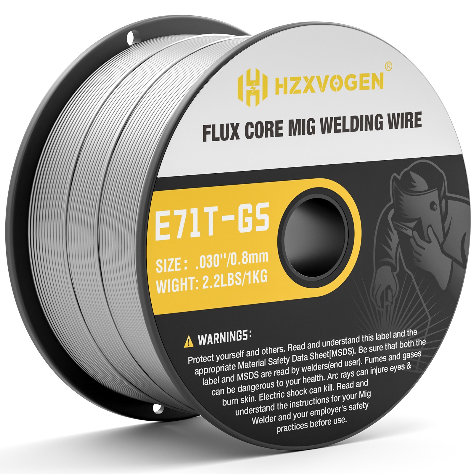 Carbon Stainless Steel Flux Core Welding Wire For Gasless MIG Welder 0.03” 2lbs