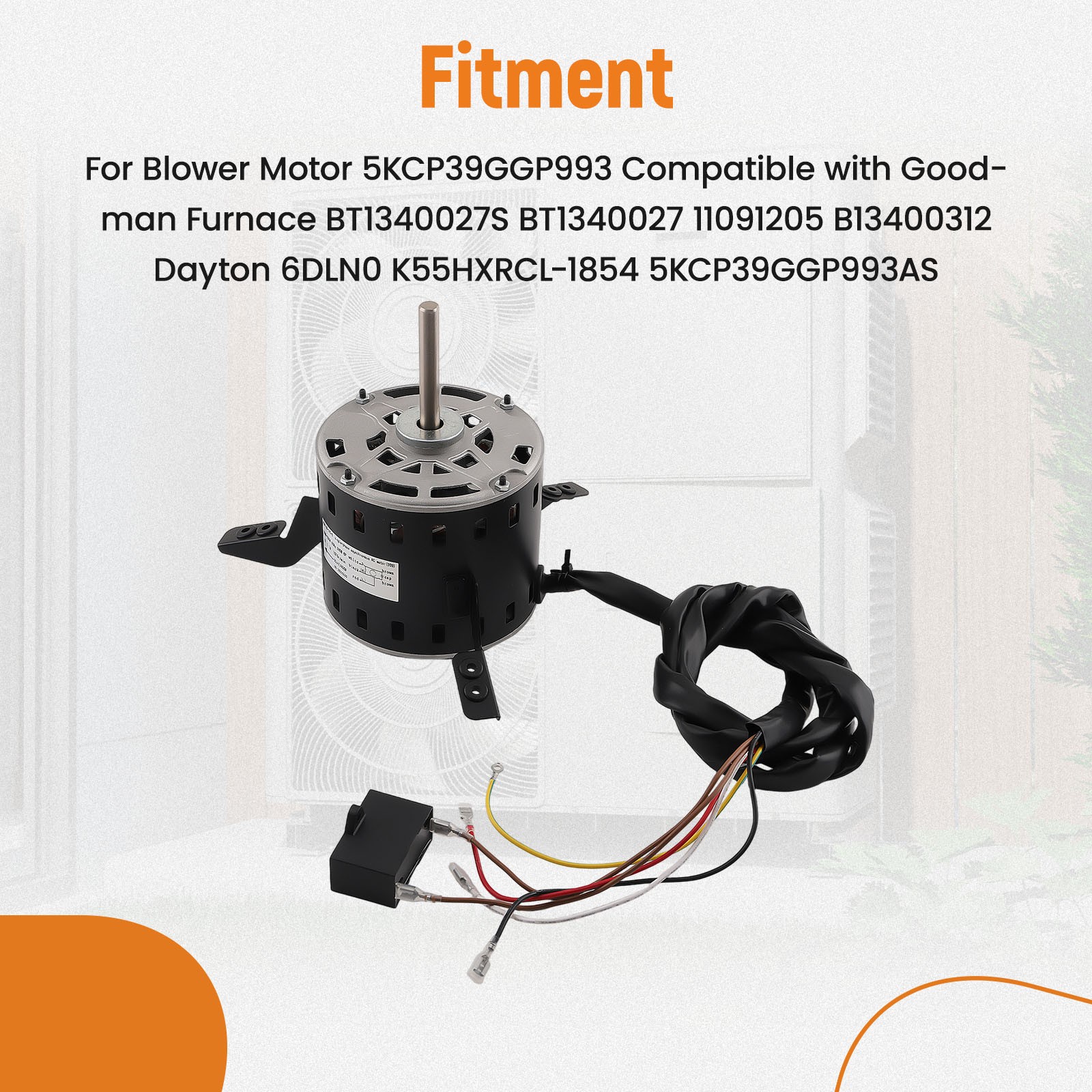 Durable Blower Motor for Goodman 5KCP39GGP993AS BT1340027S 1075RPM Dayton 6DLN0