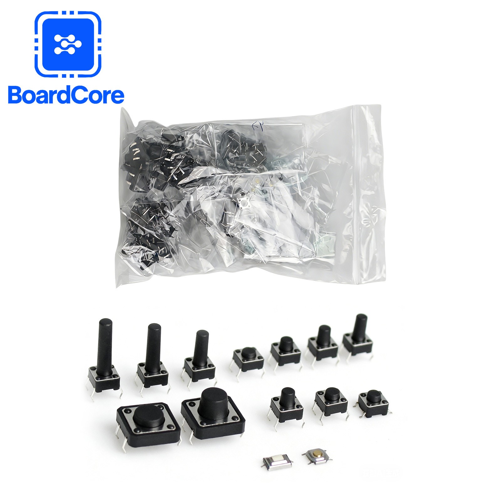 125/140PC Micro Momentary Tactile Switch SMD & DIP Touch Push Button Tact Switch