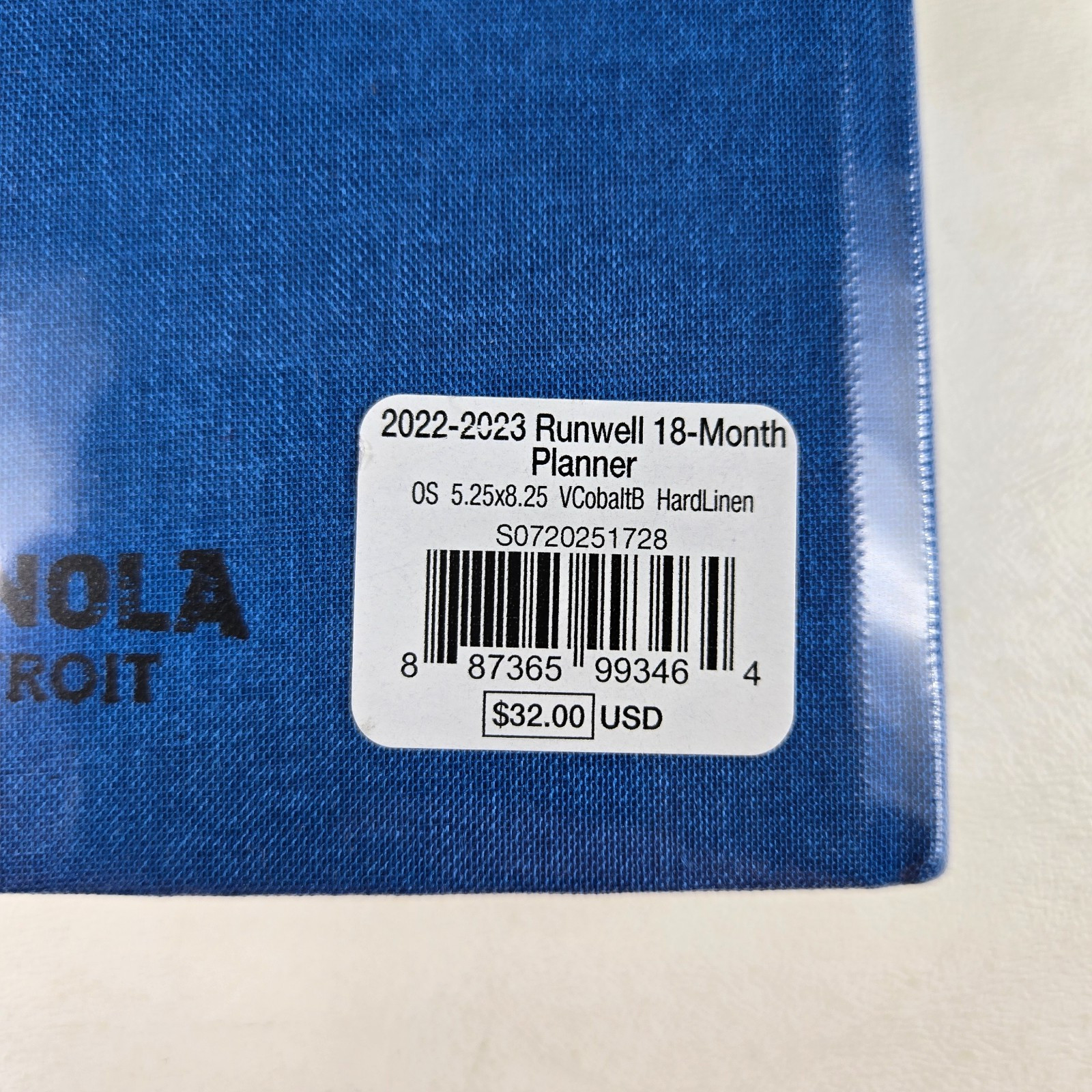 Shinola Runwell Planner 18 Month 2022-2023 Blue Linen Cover Brand New Sealed