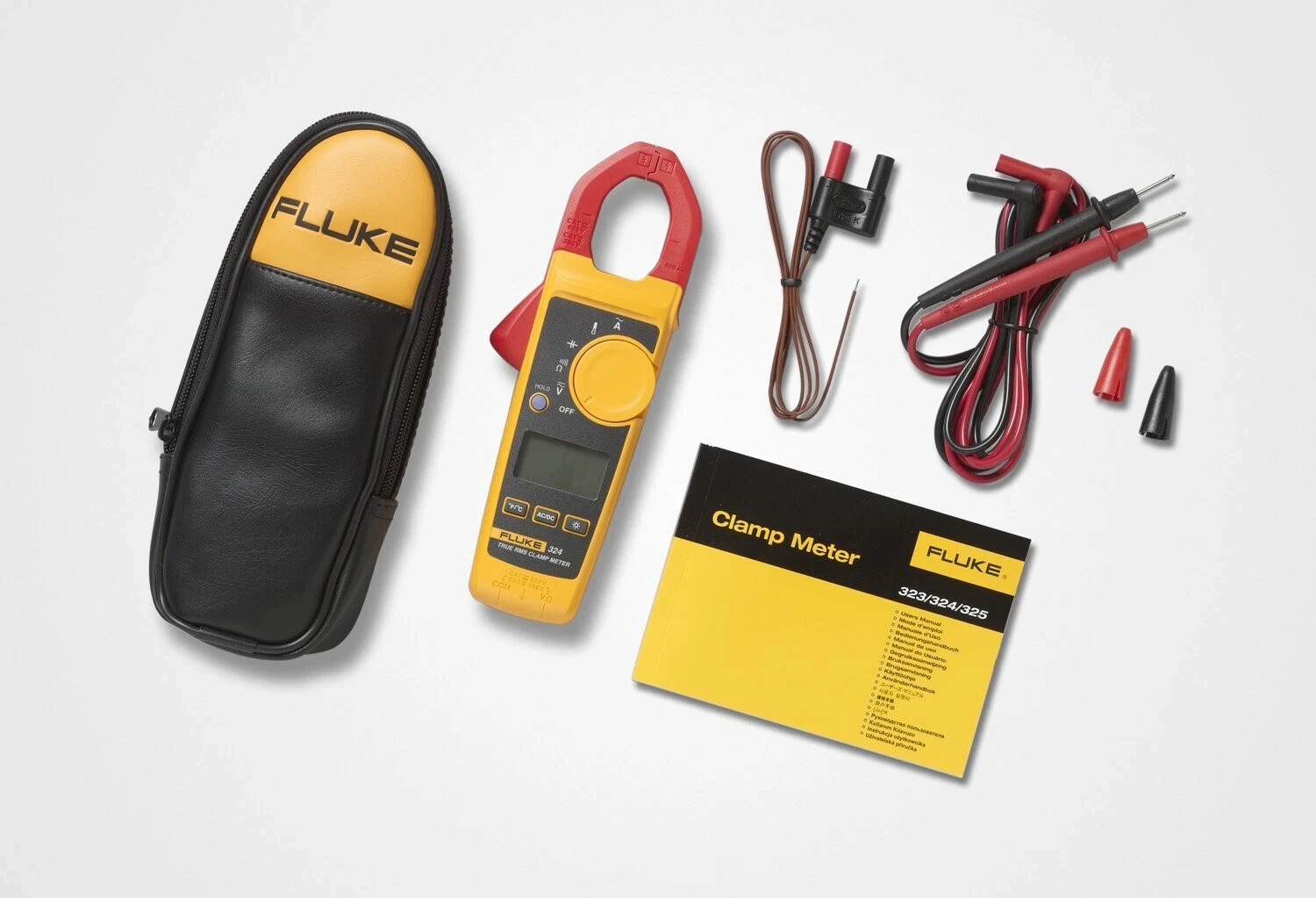 Fluke 324 True-RMS Clamp Meter with Temperature & 4/600V AC/DC boxless