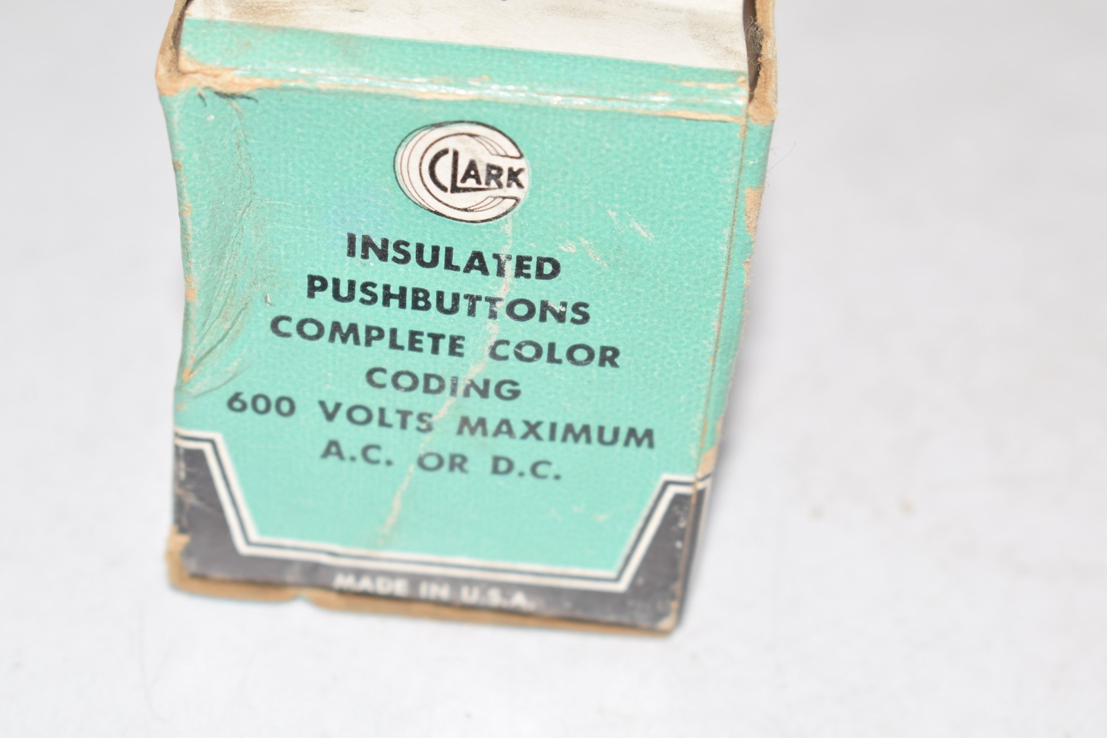 NEW Clark Controls Insulated Pushbutton Switch 600V MAX AC or DC