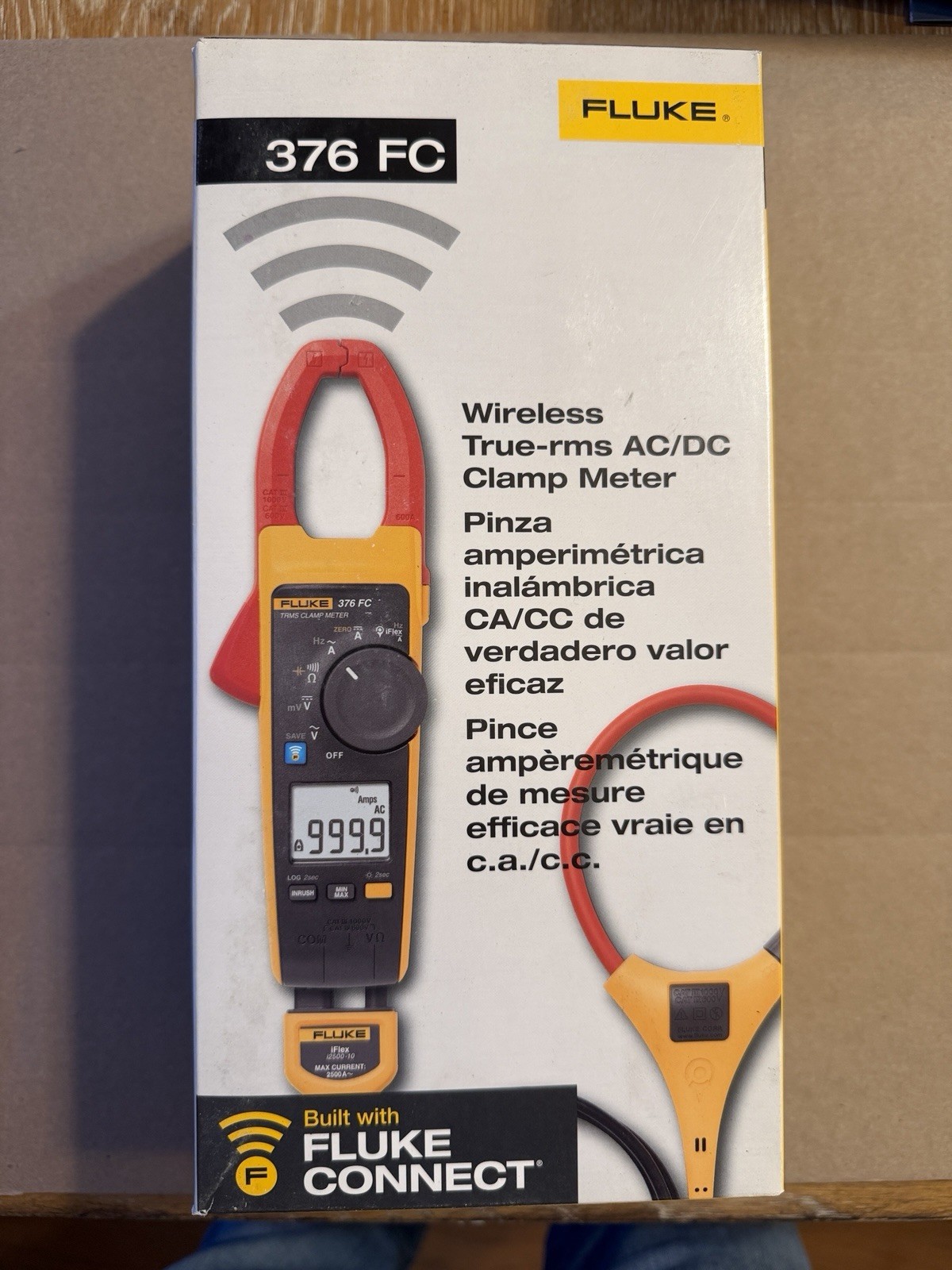 Fluke 376 FC Wireless True RMS 1000A AC/DC Clamp Meter i2500-18 iFlex Flex Cable