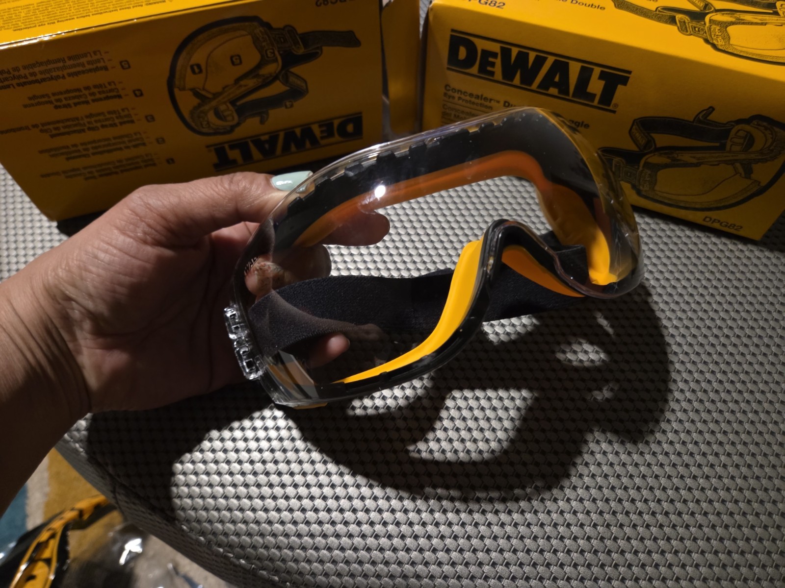 DeWalt DPG82-11 Clear Anti-Fog Concealer Safety Goggles Lot Of 2