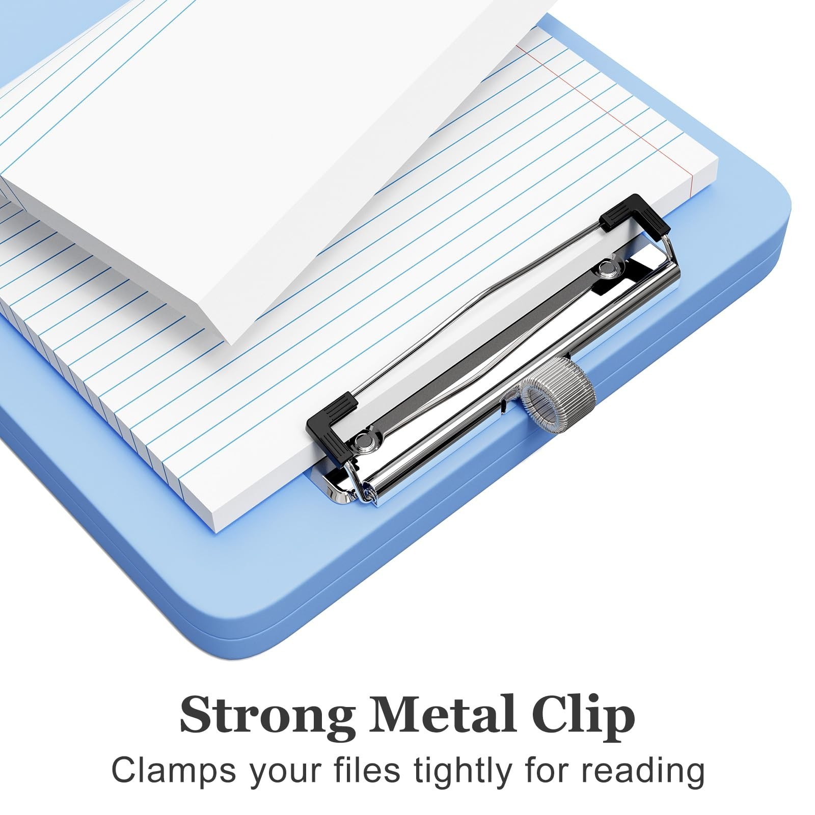Piasoenc A5 Clipboard with Storage, Clip Board with Pen Holder, Dark Blue | A…