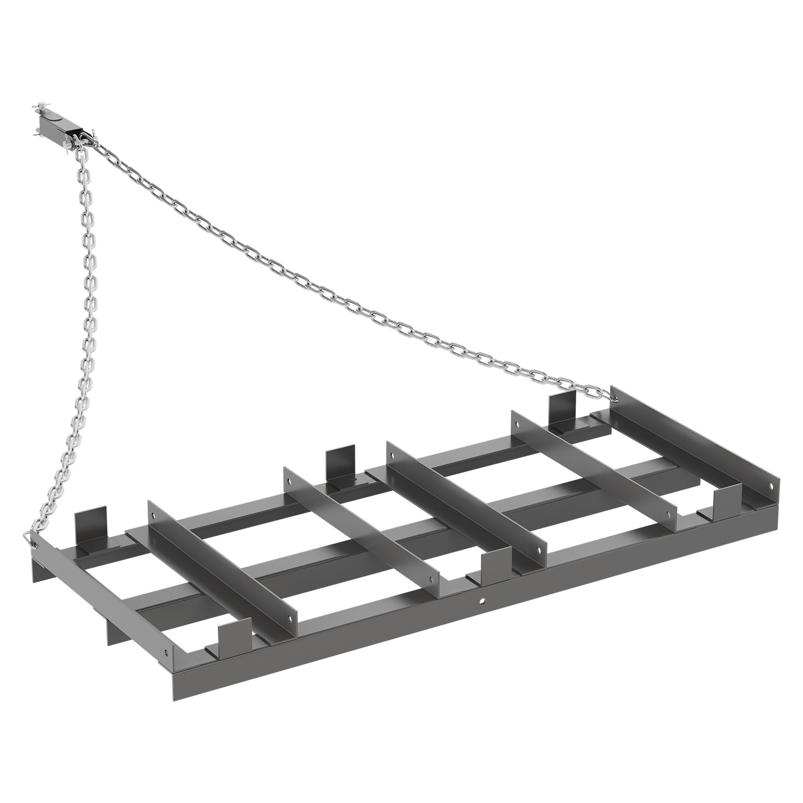 48″ Heavy Duty Drag Harrow for ATV UTV Tractor, Tow-Behind Lawn & Gravel Leveler