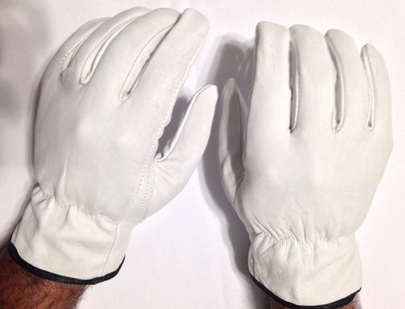 12 Pair Pack, Goat Skin Grain Leather Drivers, work safety gloves (PPE)
