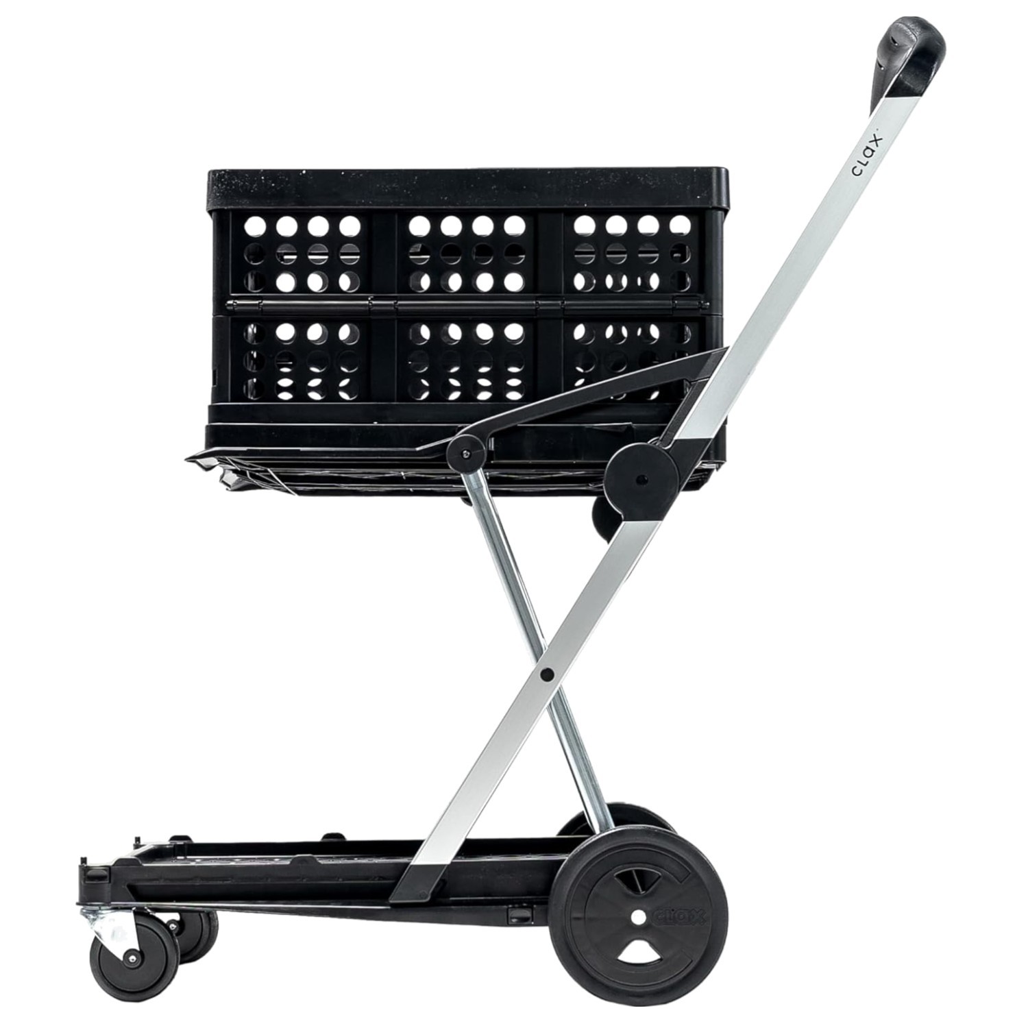 Compact Multi-Use Mobile Folding Trolley – Max 132 lbs | Black Shopping Carriage