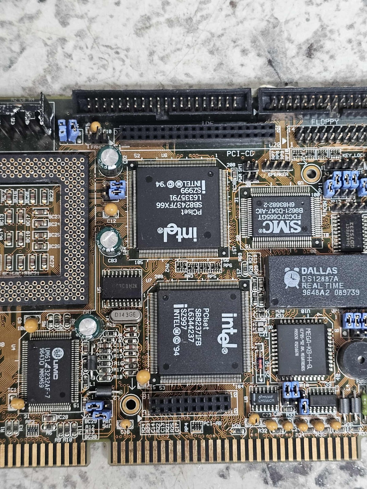 Vintage Retro Single Board Computer SBC w/Intel Chipset PCI-A54H IDE FLOPPY +