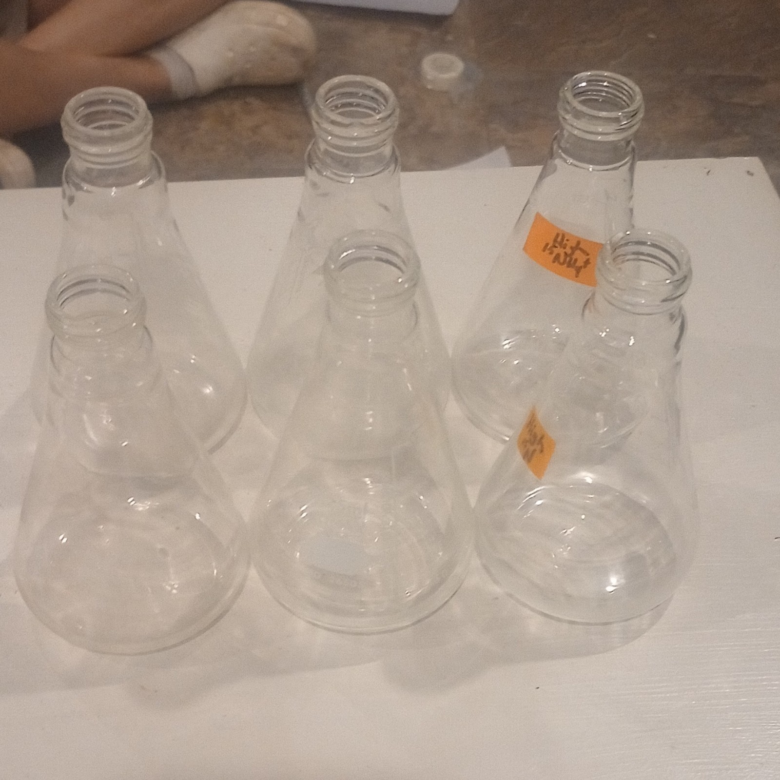 KIMAX No. 26505 125 mL Erlenmeyer Flask Glass Physical Laboratory Six Total