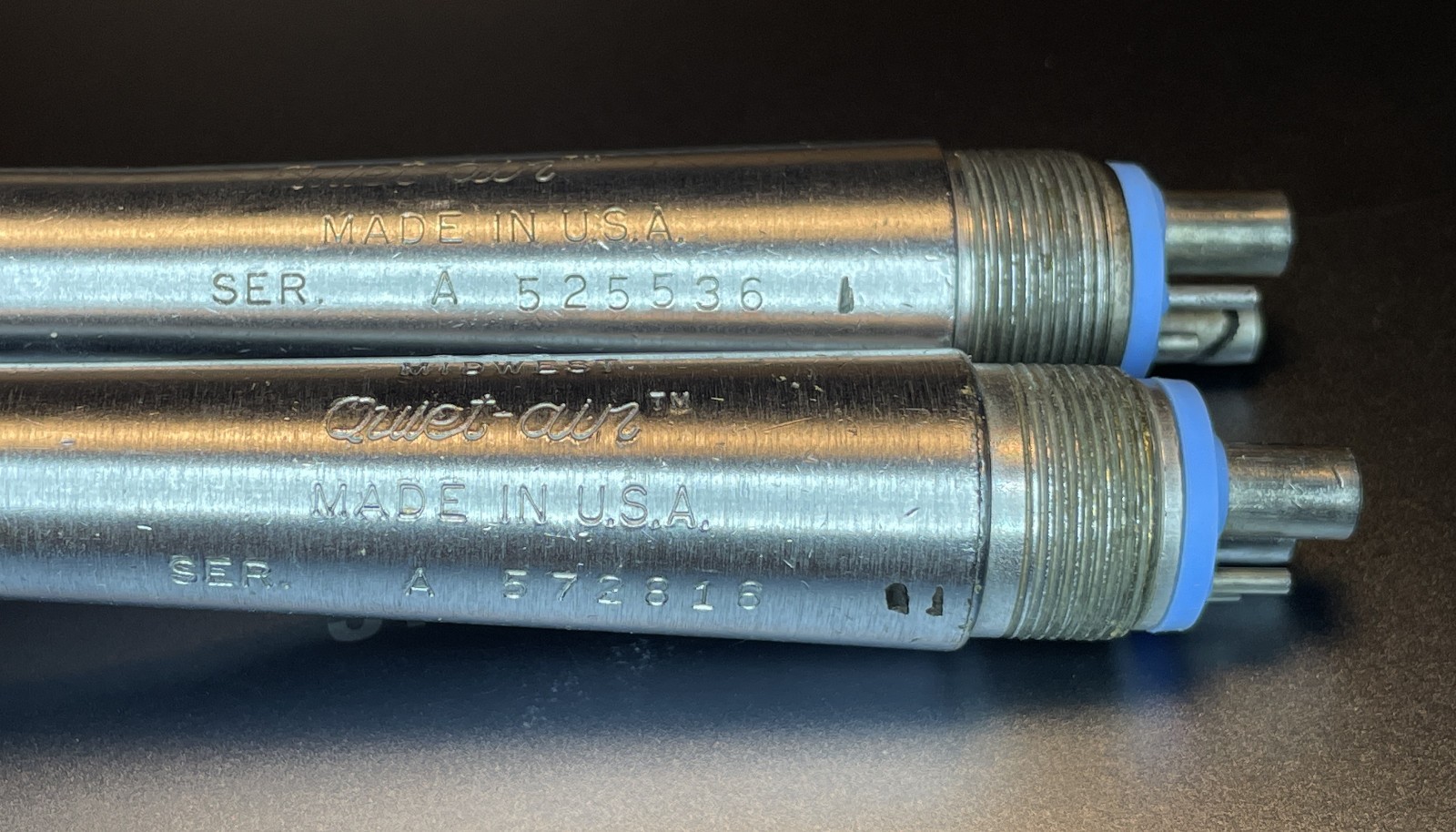 Midwest Quite Air Push Button Handpieces x 2, Working Condition