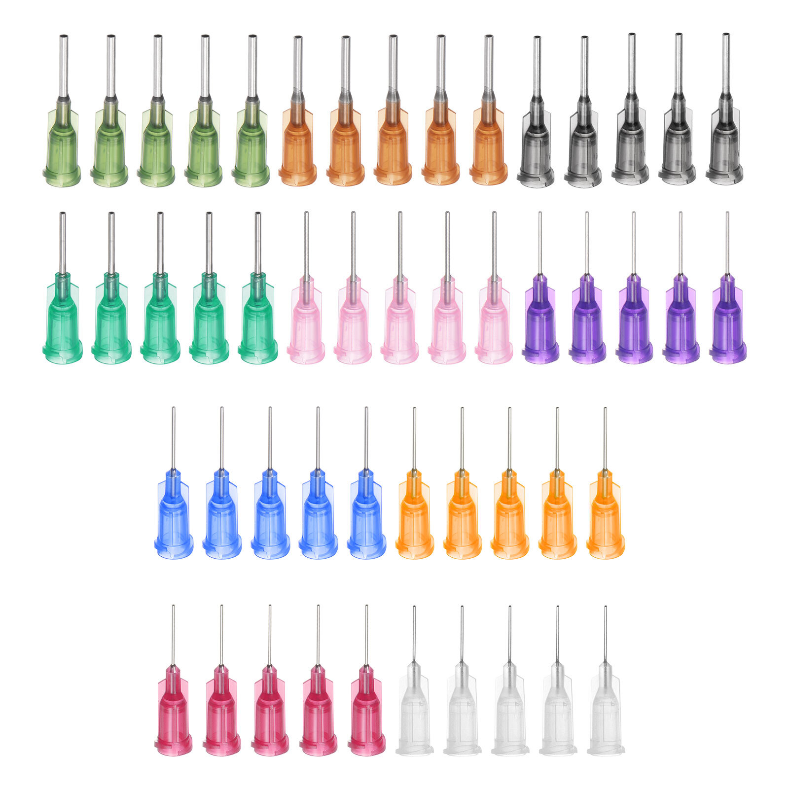 Blunt Tip Dispensing Needle Set for Liquid Glue Gun 10 Sizes in 1Set (50pcs)