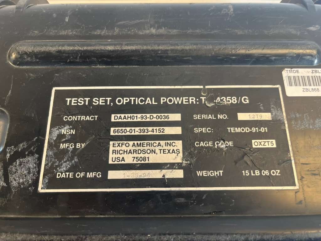 EXFO FOT-90A, FLS-210B Fiberoptic Power Meter Optical Power Test Set S-4358/G