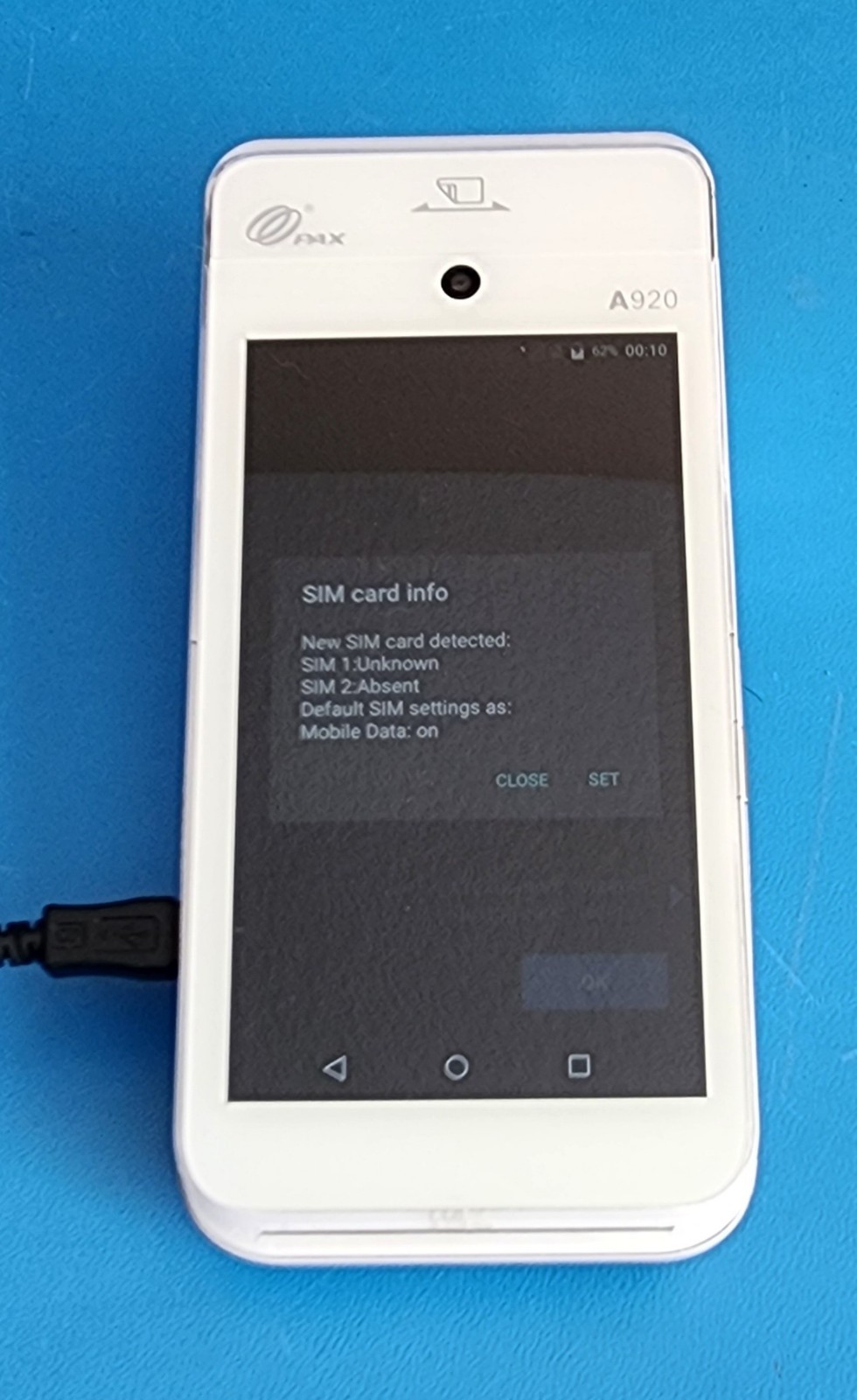 PAX A920 Android Based POS Payment Terminal 5″ touchscreen 4G, Wi-Fi with Cable