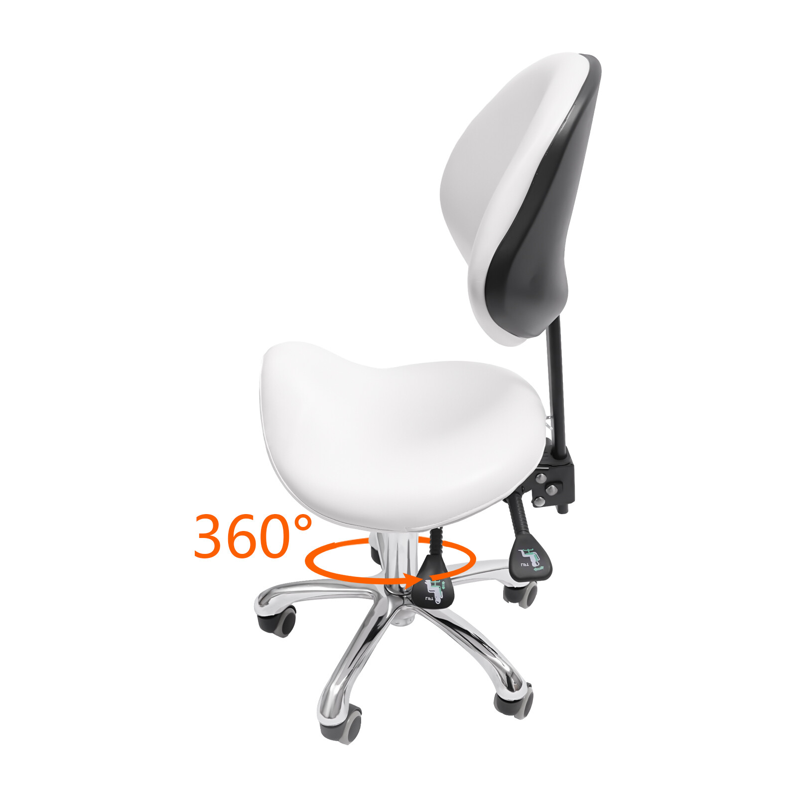 Saddle Stool Swivel Adjustable Saddle Stool Saddle Stool Chair 90kg/198.42lbs
