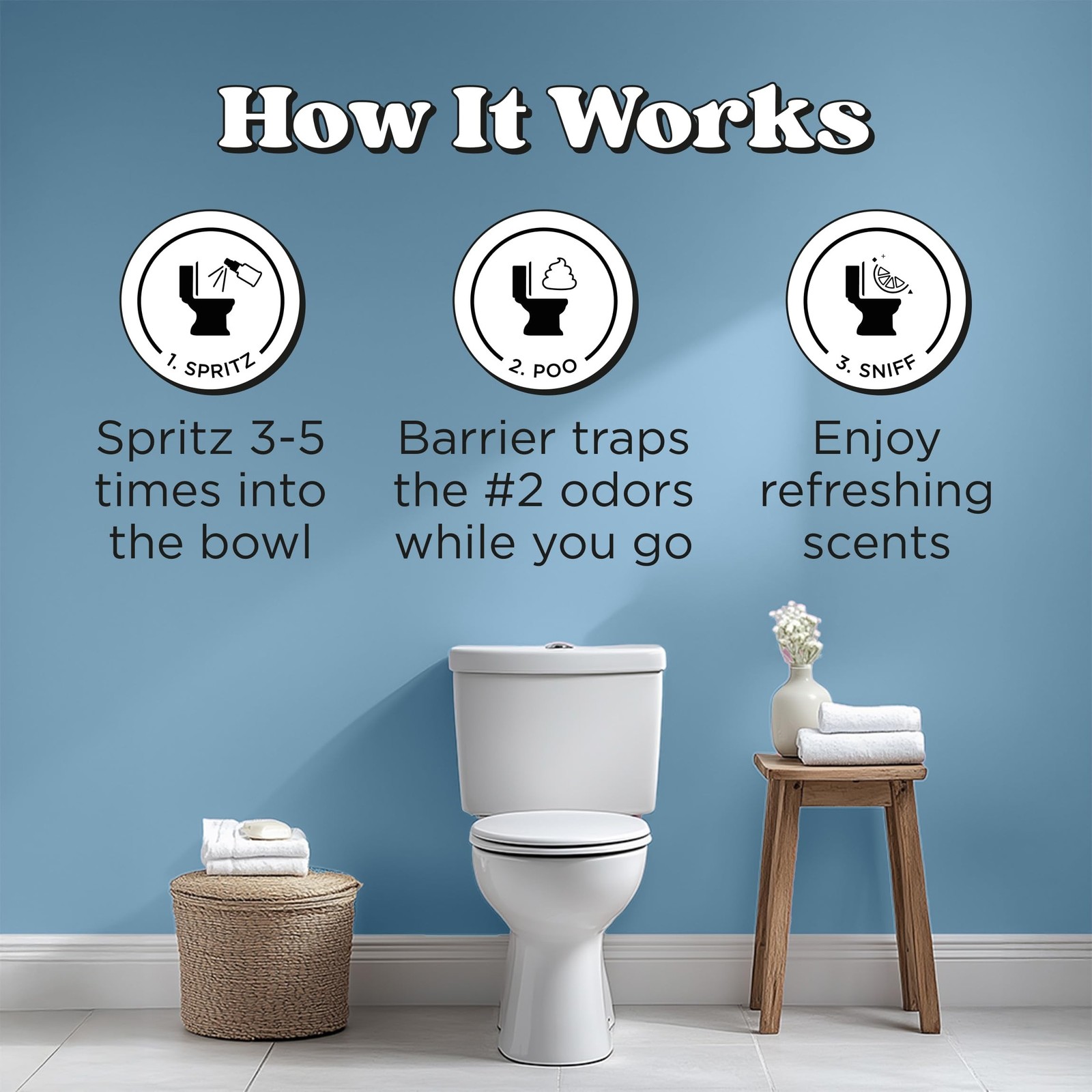 Poo-Pourri Before-You-Go Toilet Spray, Fresh Air, 4 Fl Oz, Up to 200 Uses, Ba…