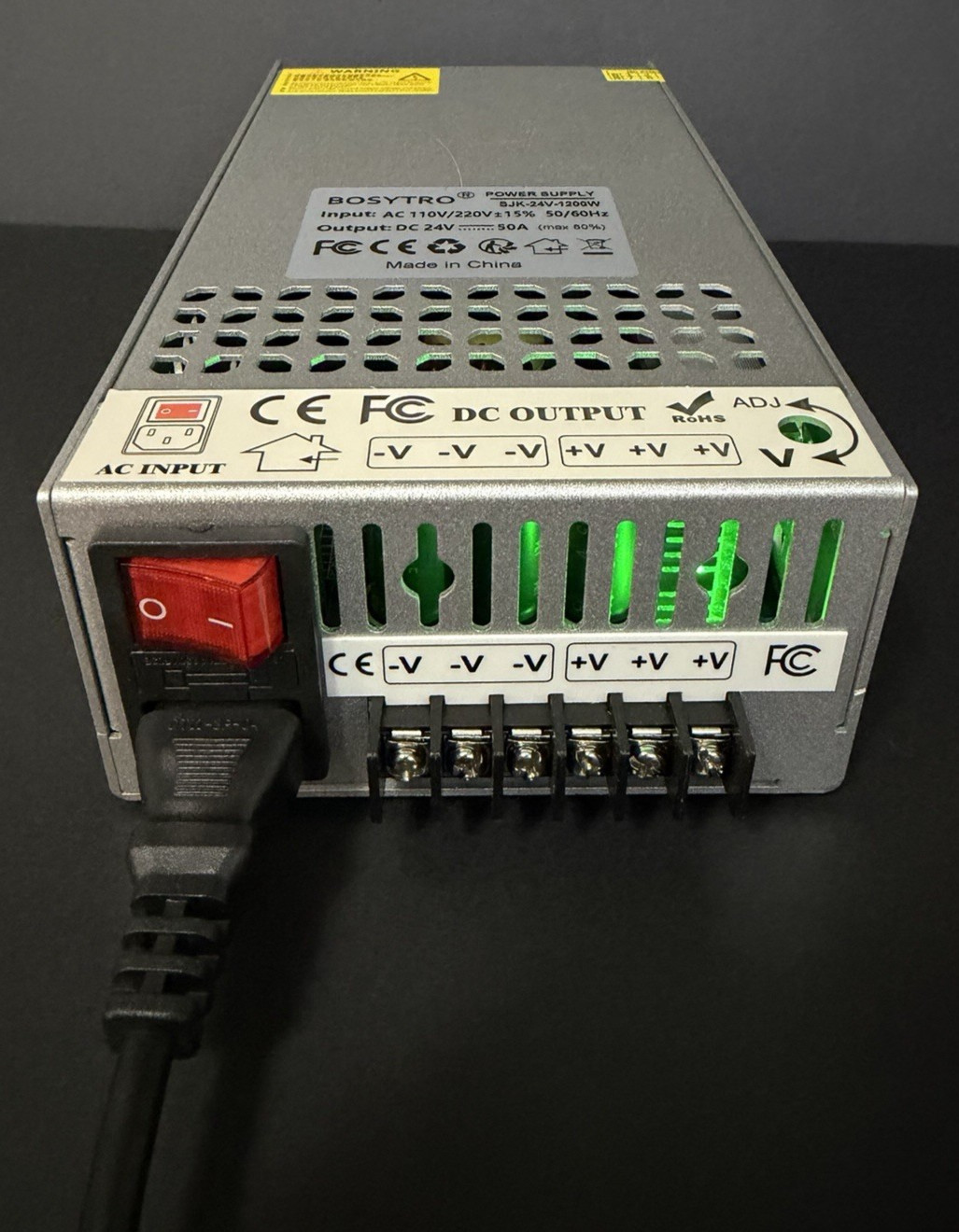 BOSYTRO 12V DC Power Supply 600W 50A AC to DC Converter Switching-New Open Box