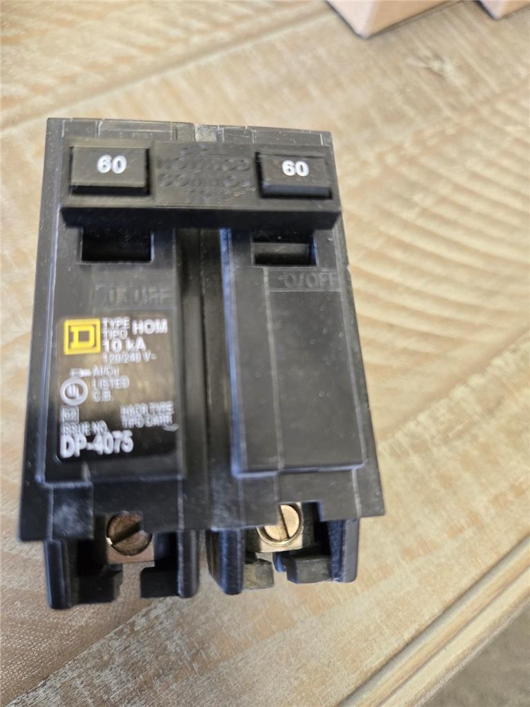 = Square D Circuit Breaker HOM260 120/240V DP-4075 60 AMP Common Trip