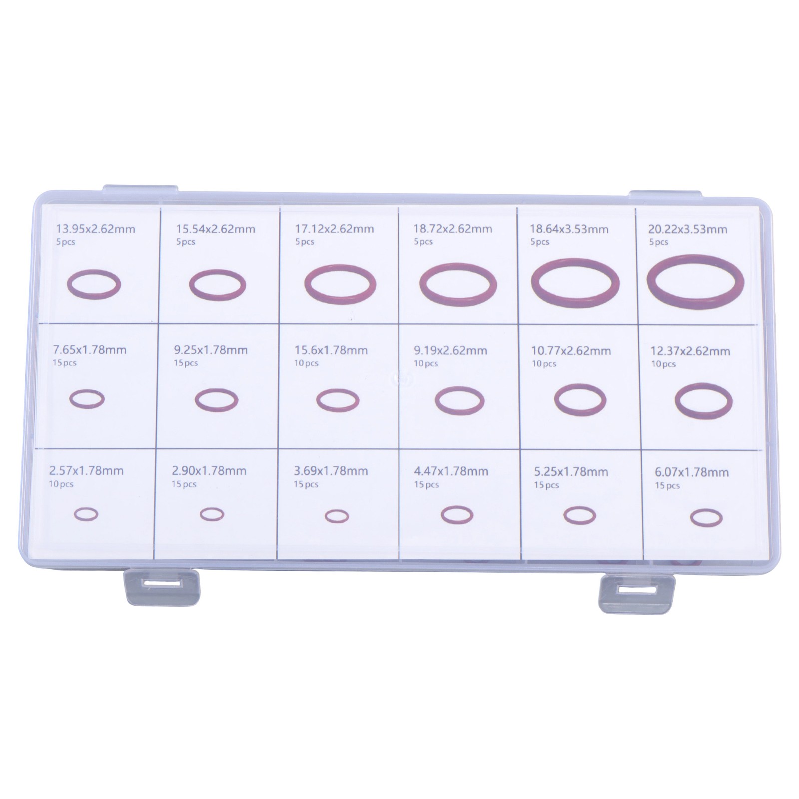 180 Pcs O-Ring Brown Metric FKM O-Ring Kit Fit High Heat Applications