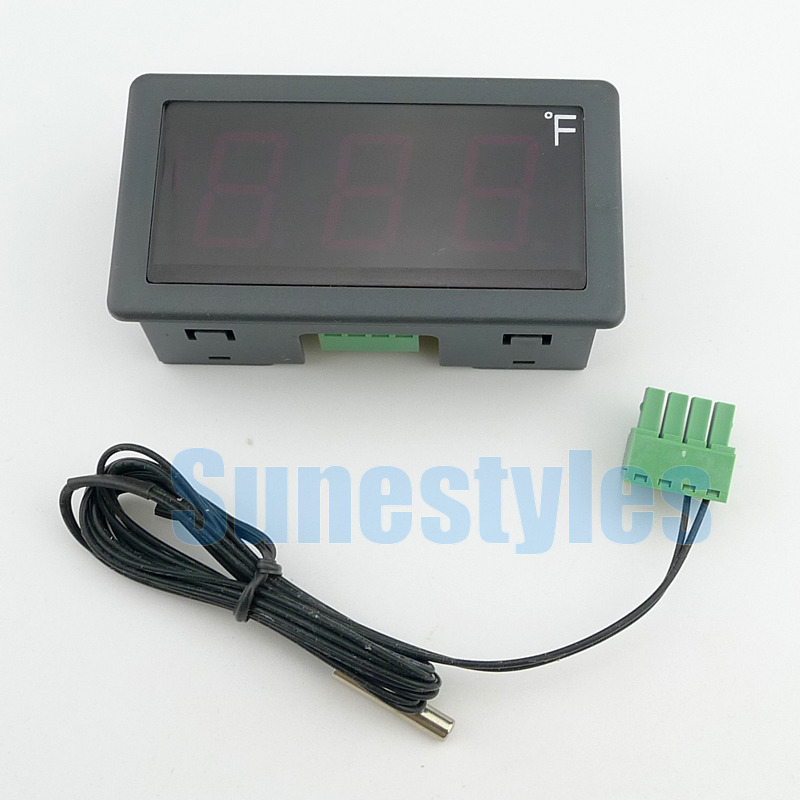Large LCD Digital Thermometer Temperature Auto Car Meter Gauge Probe DC 12V F