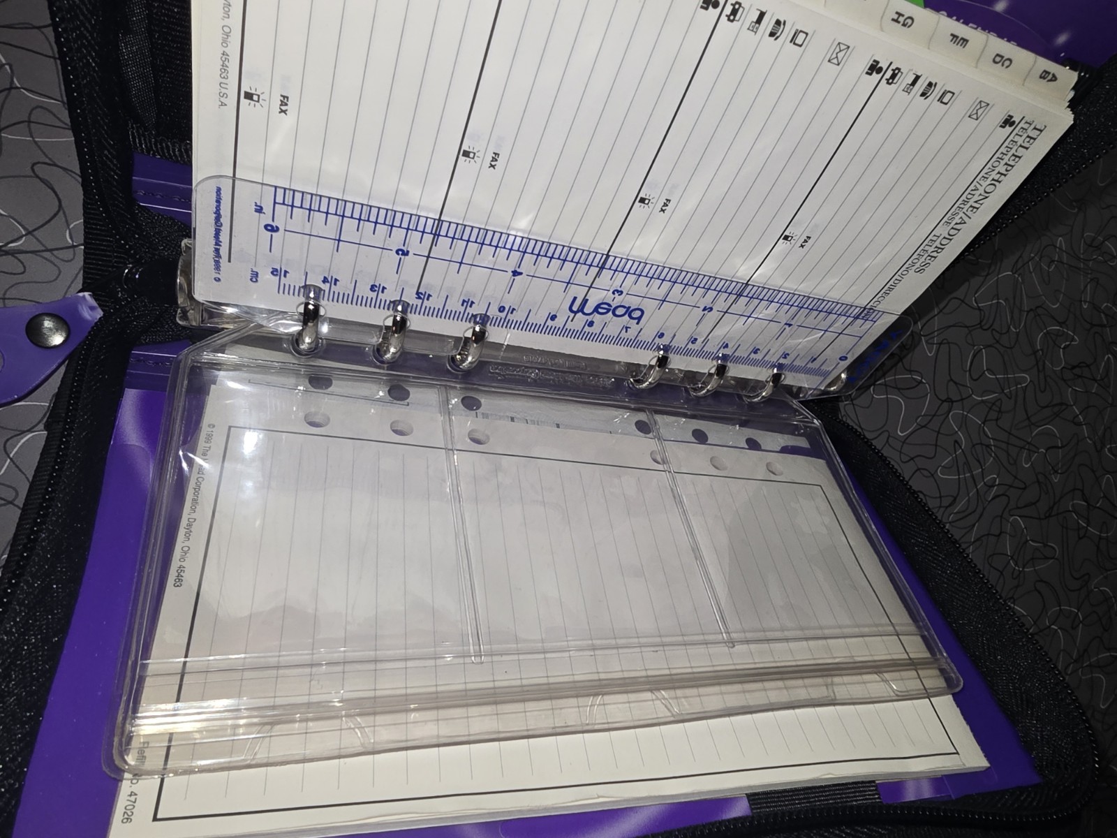 Vtg. Y2K NEW Mead Brights Daily Planner Address Telephone Note 6 Ring Binder