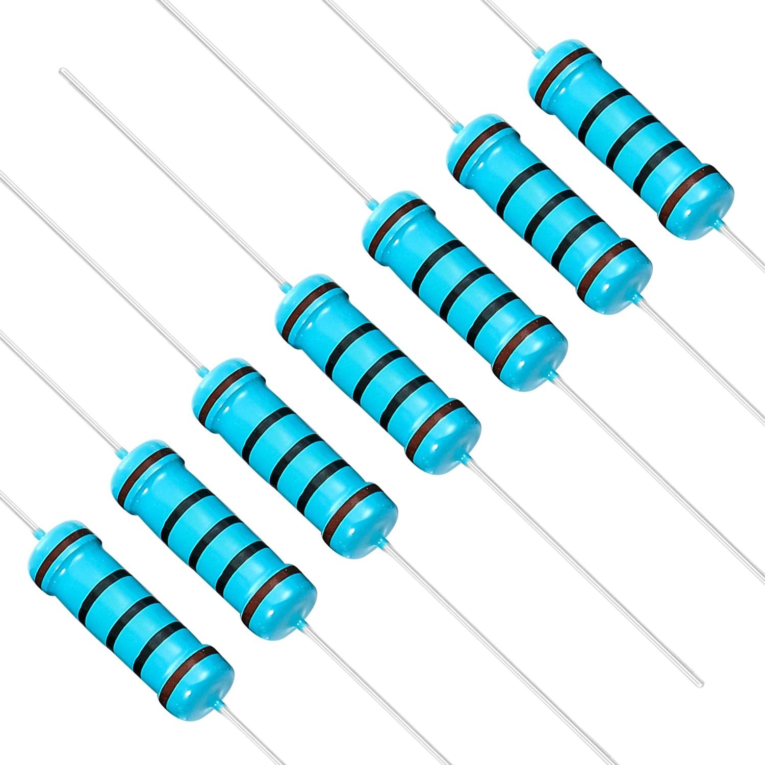 30pcs 2W 100 Ω ohm Metal Film Fixed Resistor 0.01 ±1% Tolerance 100R MF Throu…