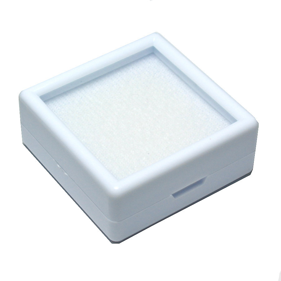 QUALITY 20 PC OF TOP GLASS PLASTIC GEMSTONE JEWELRY DISPLAY JAR BOX WHITE 4×4 cm
