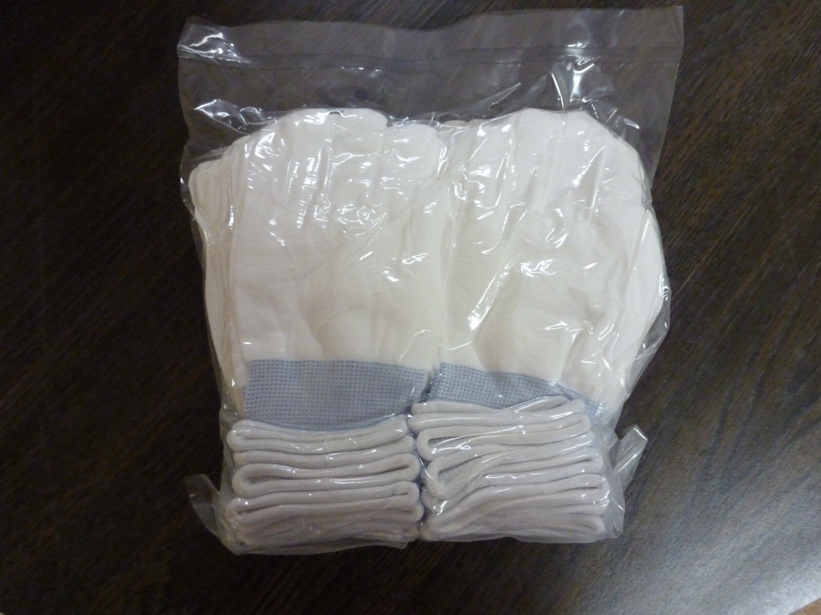 NEW Pure Touch nylon glove liners full finger 20 PAIR White with Blue cull