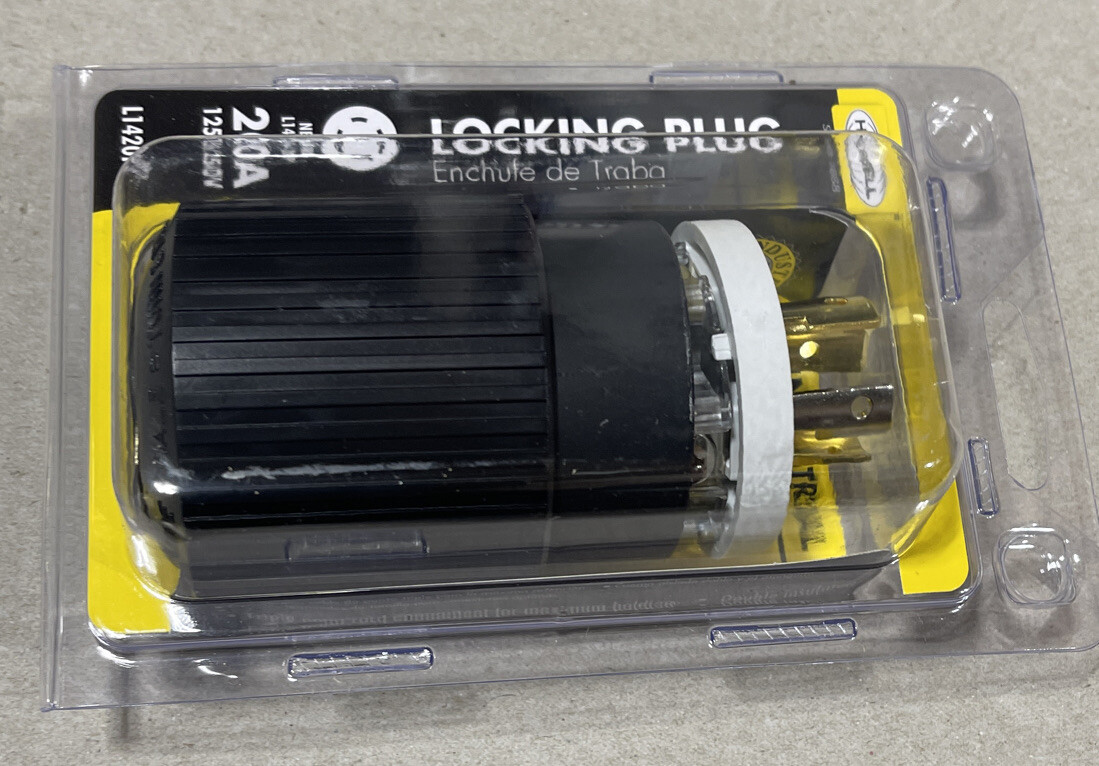 3 Pack NEMA INDUSTRIAL GRADE Locking Plug 20A 125/250V (NEMA L14-20P)