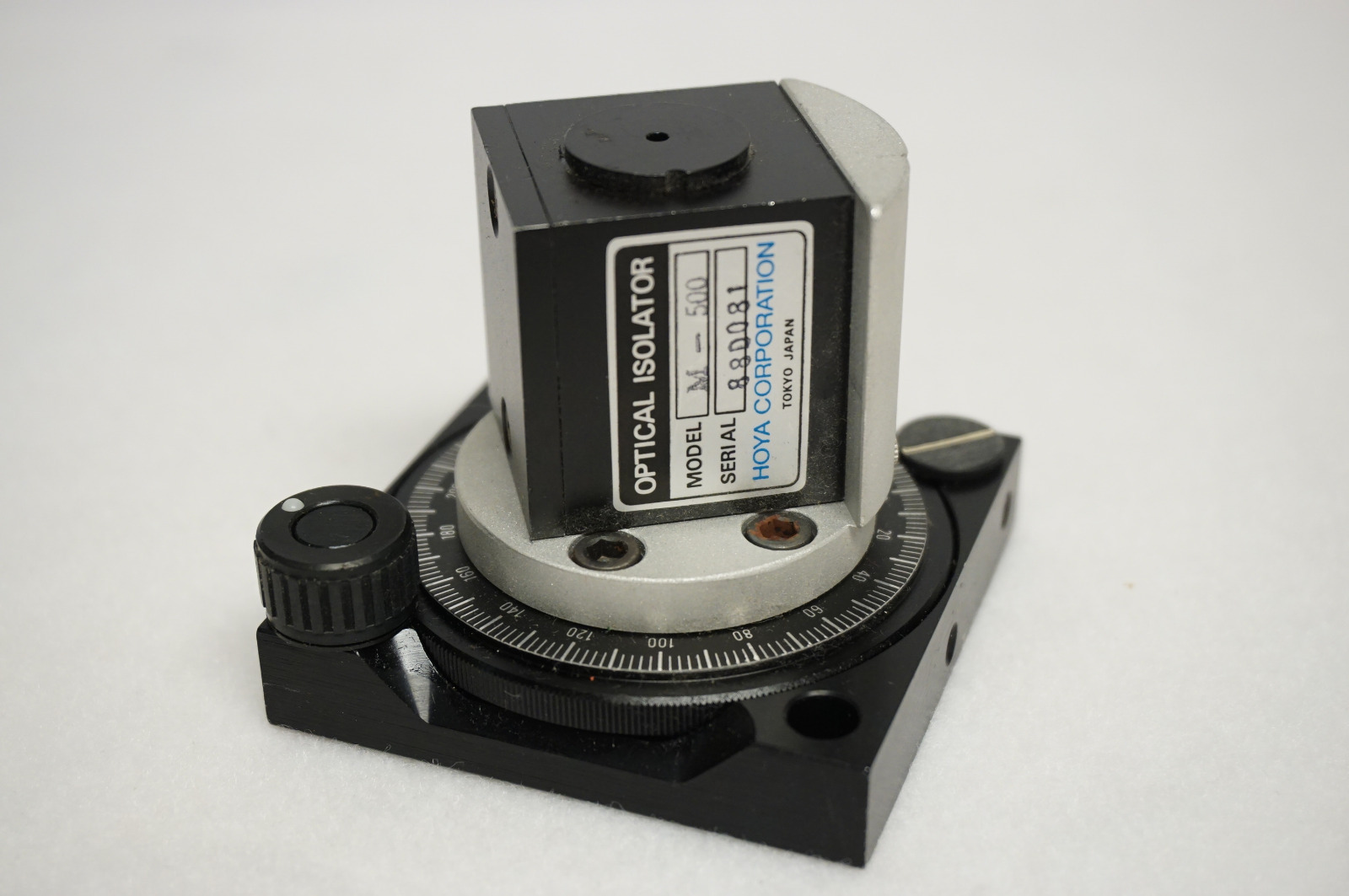 Hoya M-500 Optical Isolator with RSA-1 NRC rotator rotation base – USA