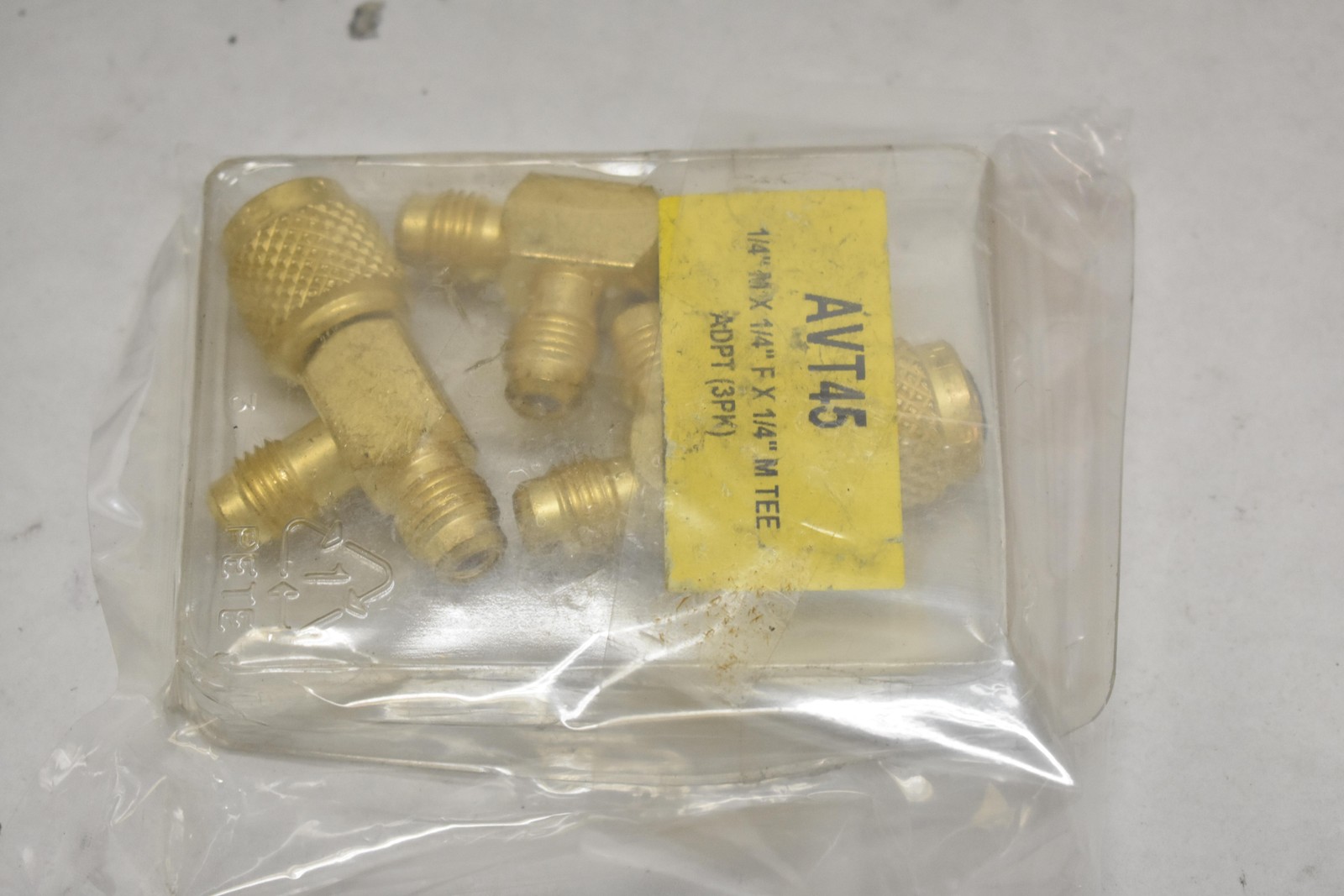 Lot of 3 PRO-SET Access Valve Tee AVT45 1/4″ SAE Female Knurl x 1/4″ SAE Male