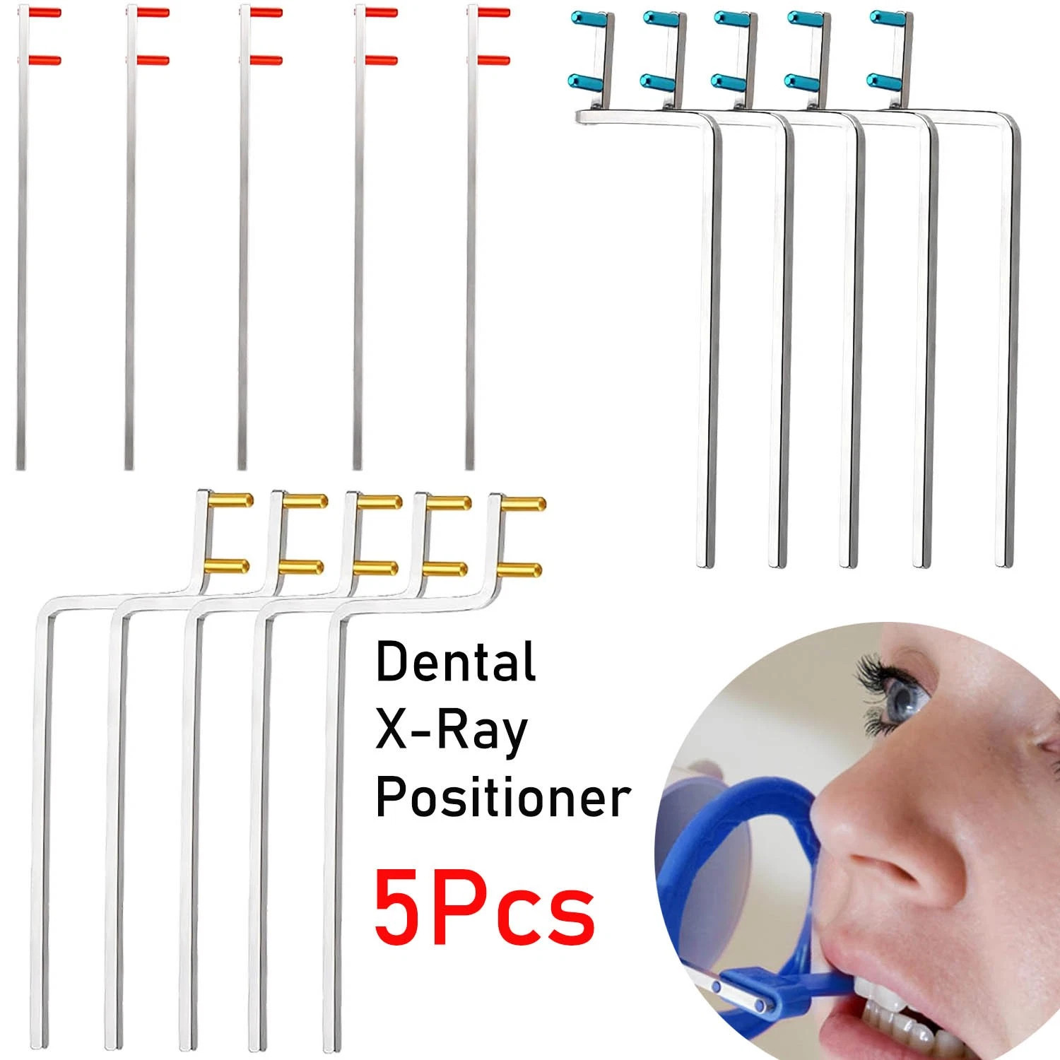 5 Set Dental Sensor Holder Dental XRay Positioning Aiming Ring Bitewing/Anterior