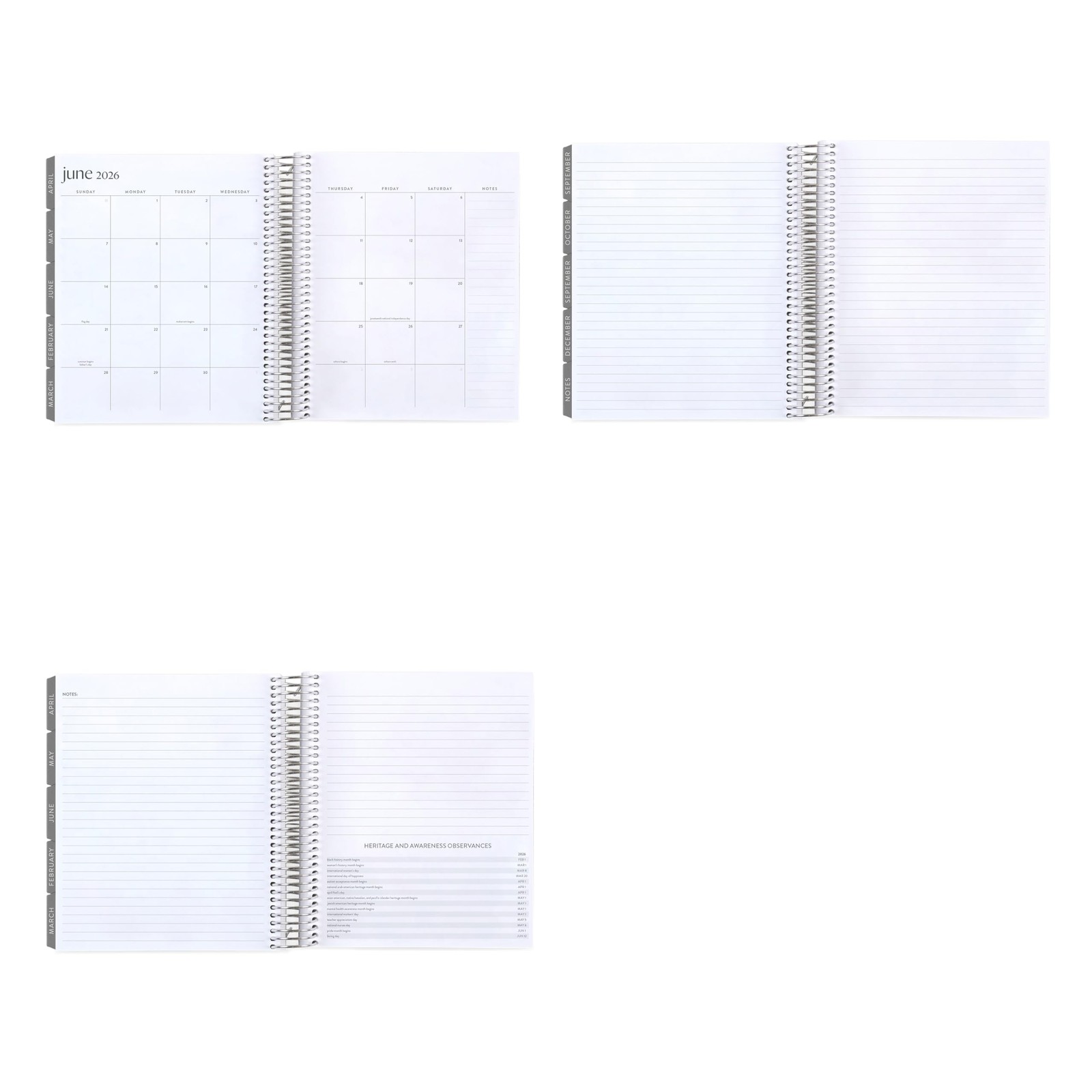 Erin Condren 7X9 Coiled Life Planner January 2026 – December 2026 – Bouquet