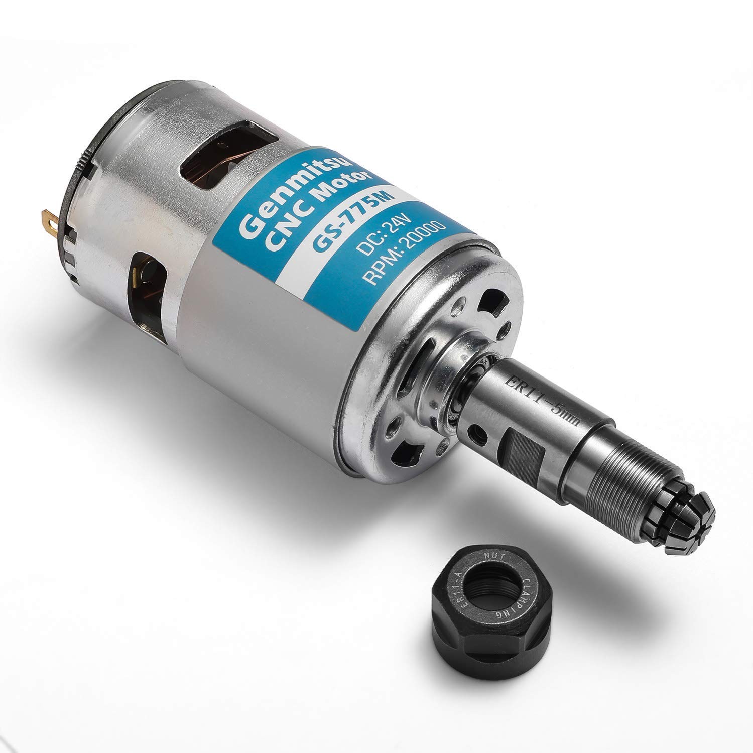 Genmitsu 775M 20000RPM Spindle Motor, ER11 Collet Upgrade for 3018 CNC Router