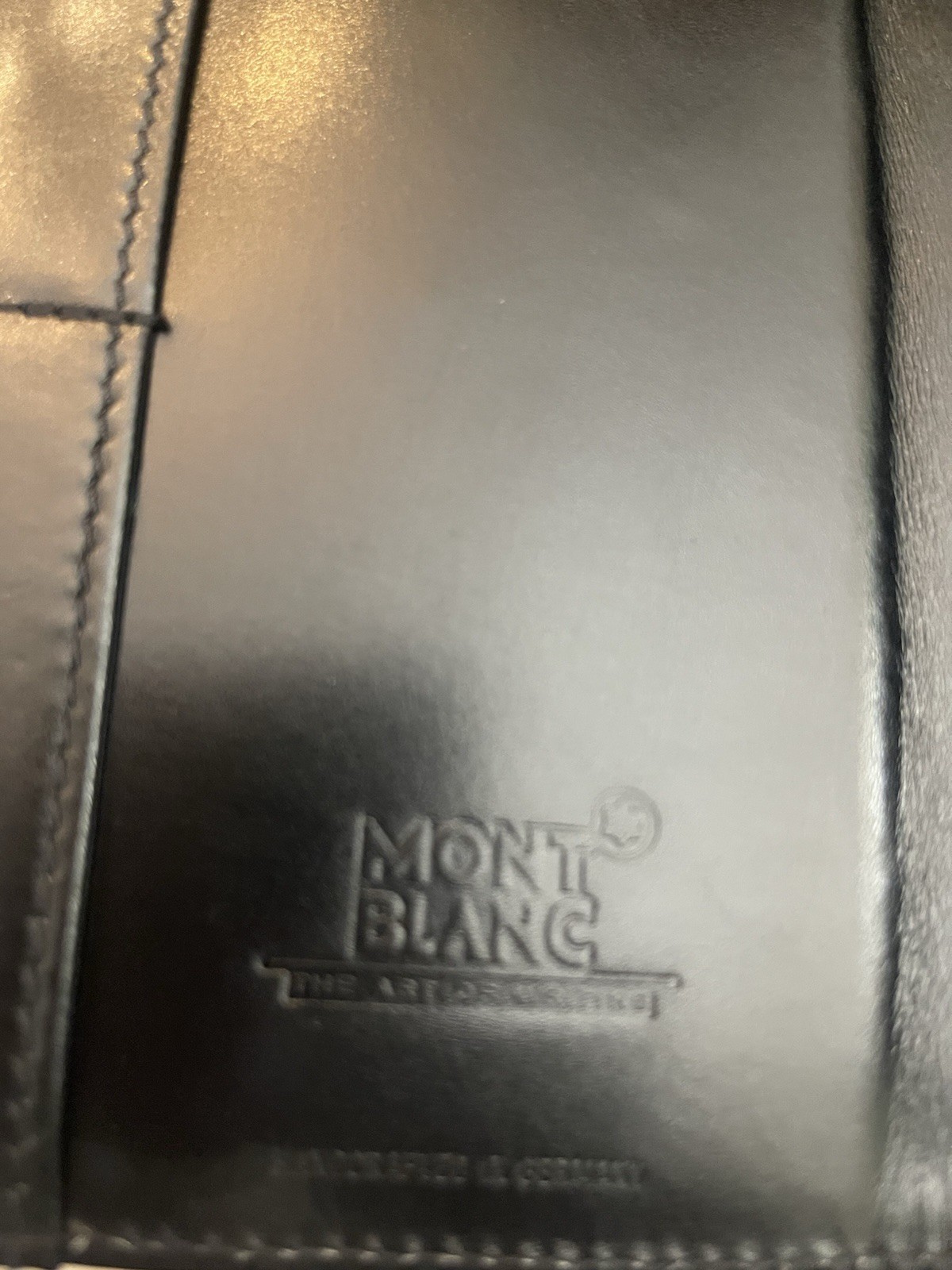 Montblanc black leather padfolio in its original box # 30510