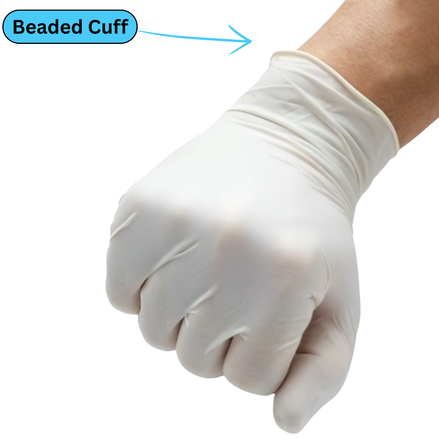 1000 Pcs Powder Free Latex Disposable Exam Gloves Large 4.5 Mil Natural Rubber