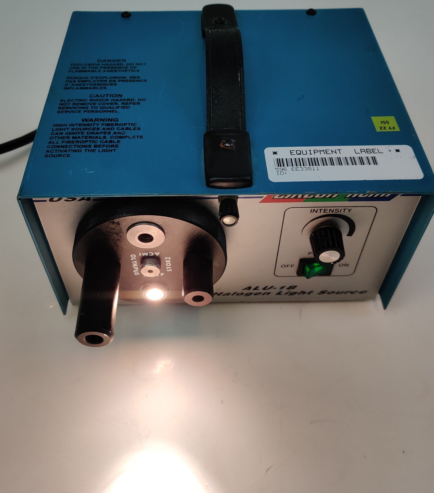 Circon ACMI ALU-1B 150W Halogen Light Source for Borescopes, Fiber Optics Tested
