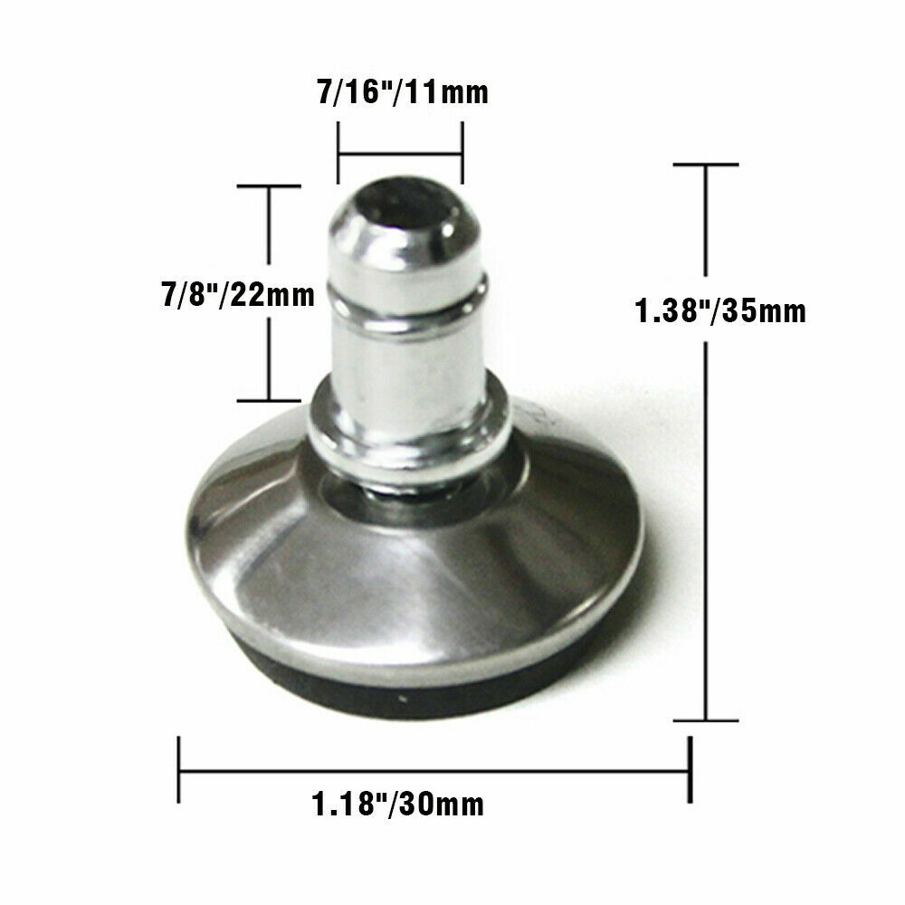 Anti-Slip Dia 7/16″ Office Chair Glides Bell Chair Wheels Swivel Caster Wheels