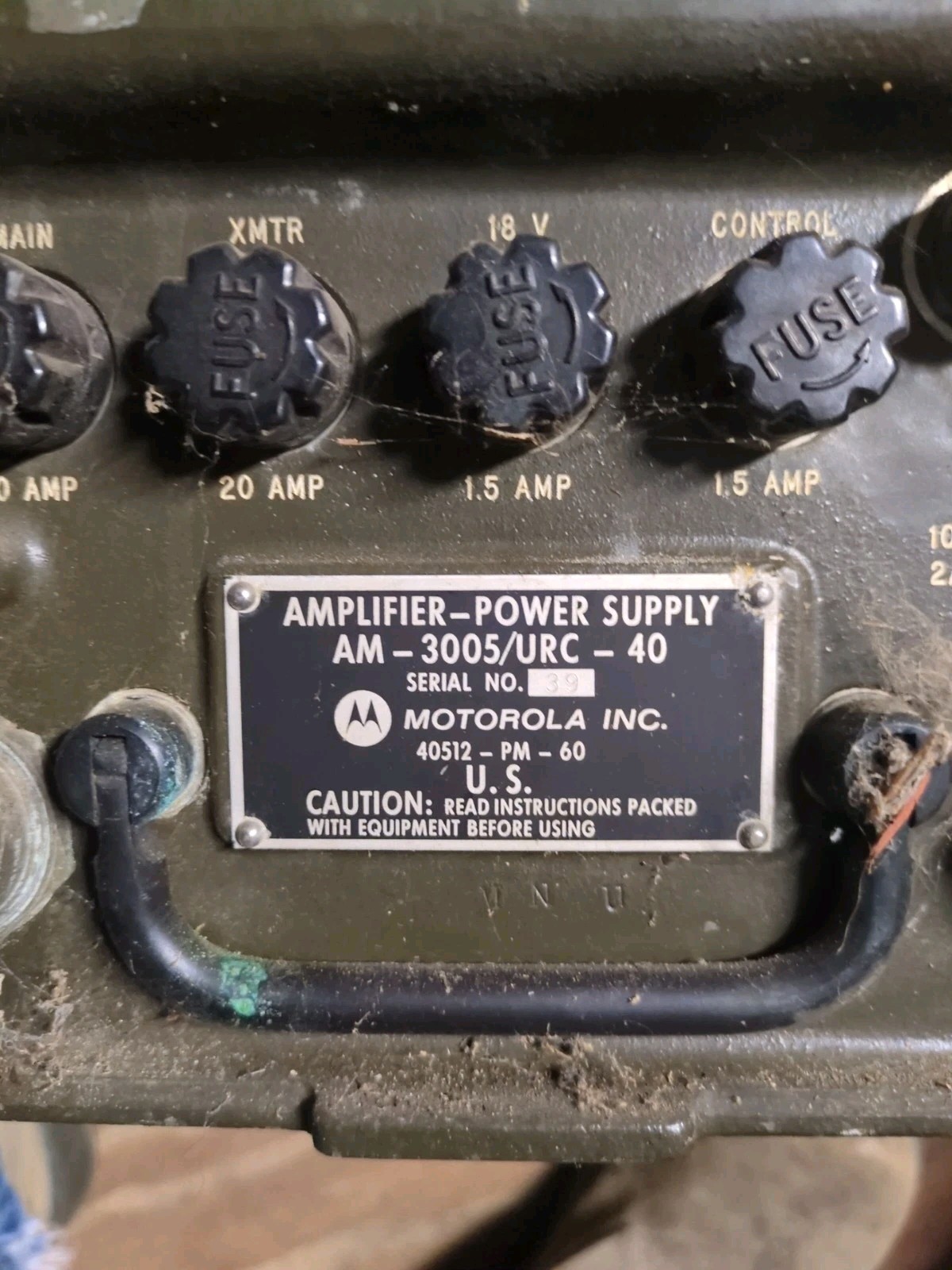 US Military Radio Amplifier-Power Supply AM-3005/URC-40 Motorola Heavy!!