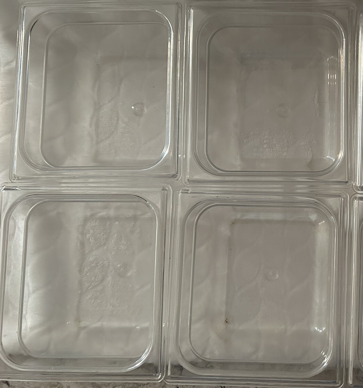 6 Each True Clear Food Pan 1/6 Size 4” Deep NSF Commercial Prep Polycarbonate