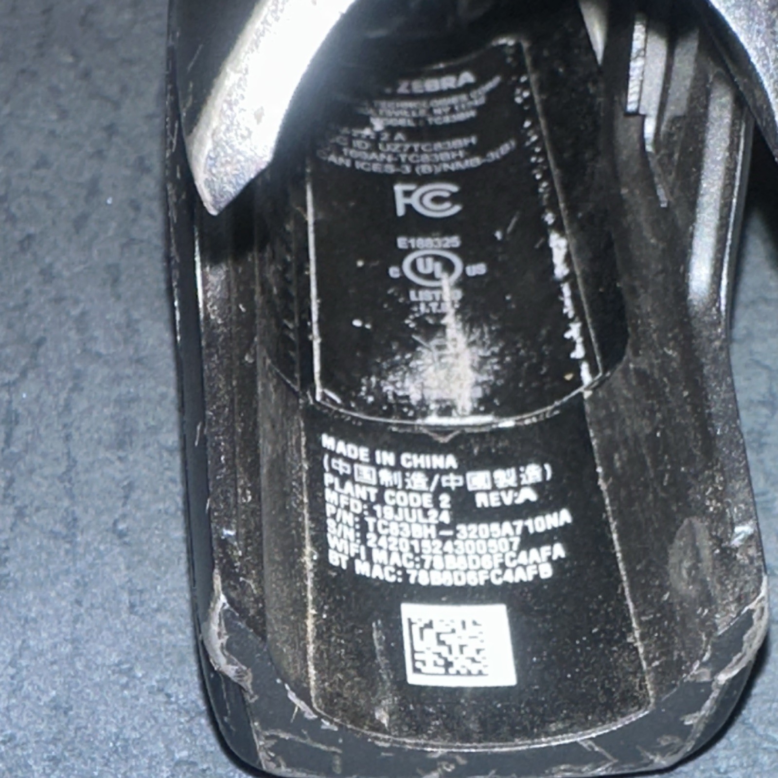 Zebra TC8000 Series Computer Scanner Mobile Barcode Scanner Battery Powered