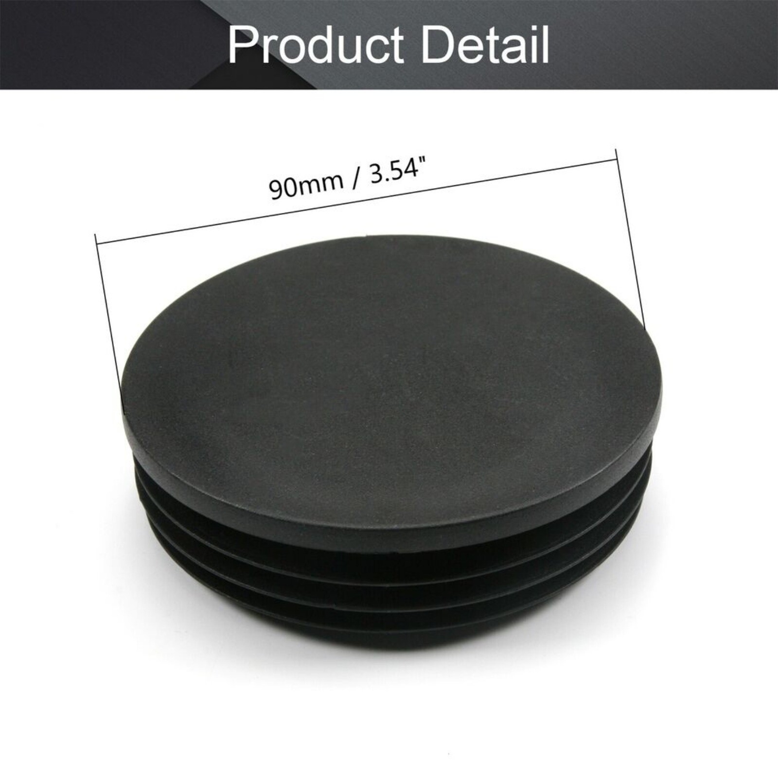 90mm/100mm OD Round Tubing Plastic Hole Plug End Cap Tube Pipe Cover For fence