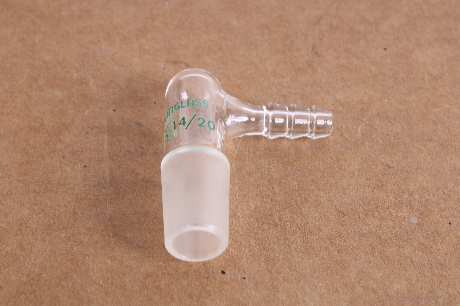 Chemglass Adapter, Inlet, 14/20 Inner Joint, 90 Degree CG-1014-14