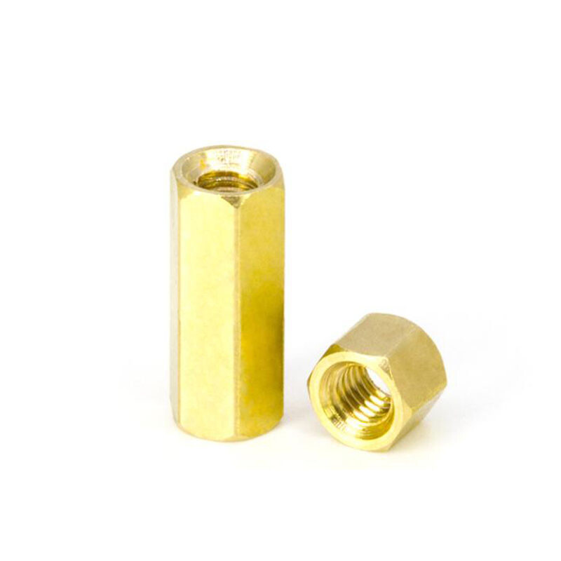 M8/Pitch 1.25mm Brass Hex Nut Hexagon Long Coupling Connector Stud Standoff丨S=13